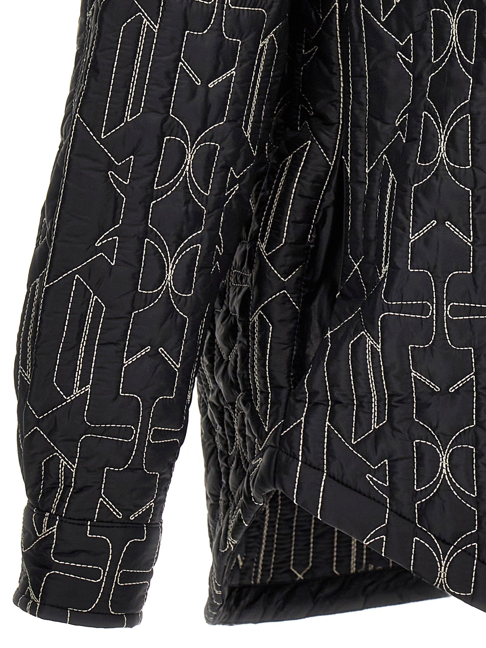 Palm Angels All Monogram Quilted Dover Jacket Black-thumbmail-4