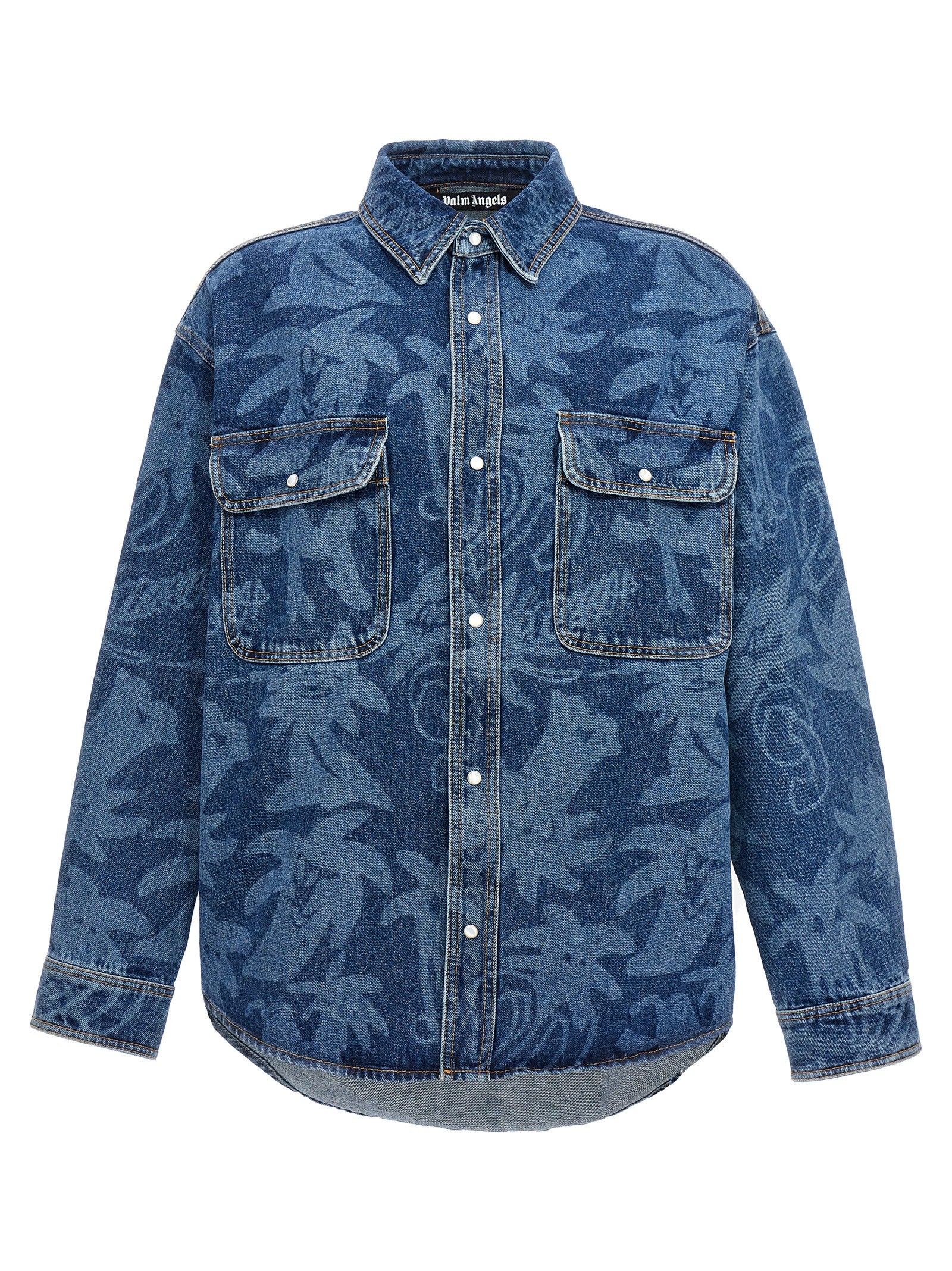 Palm Angels Palmity Allover Laser Jacket Blue