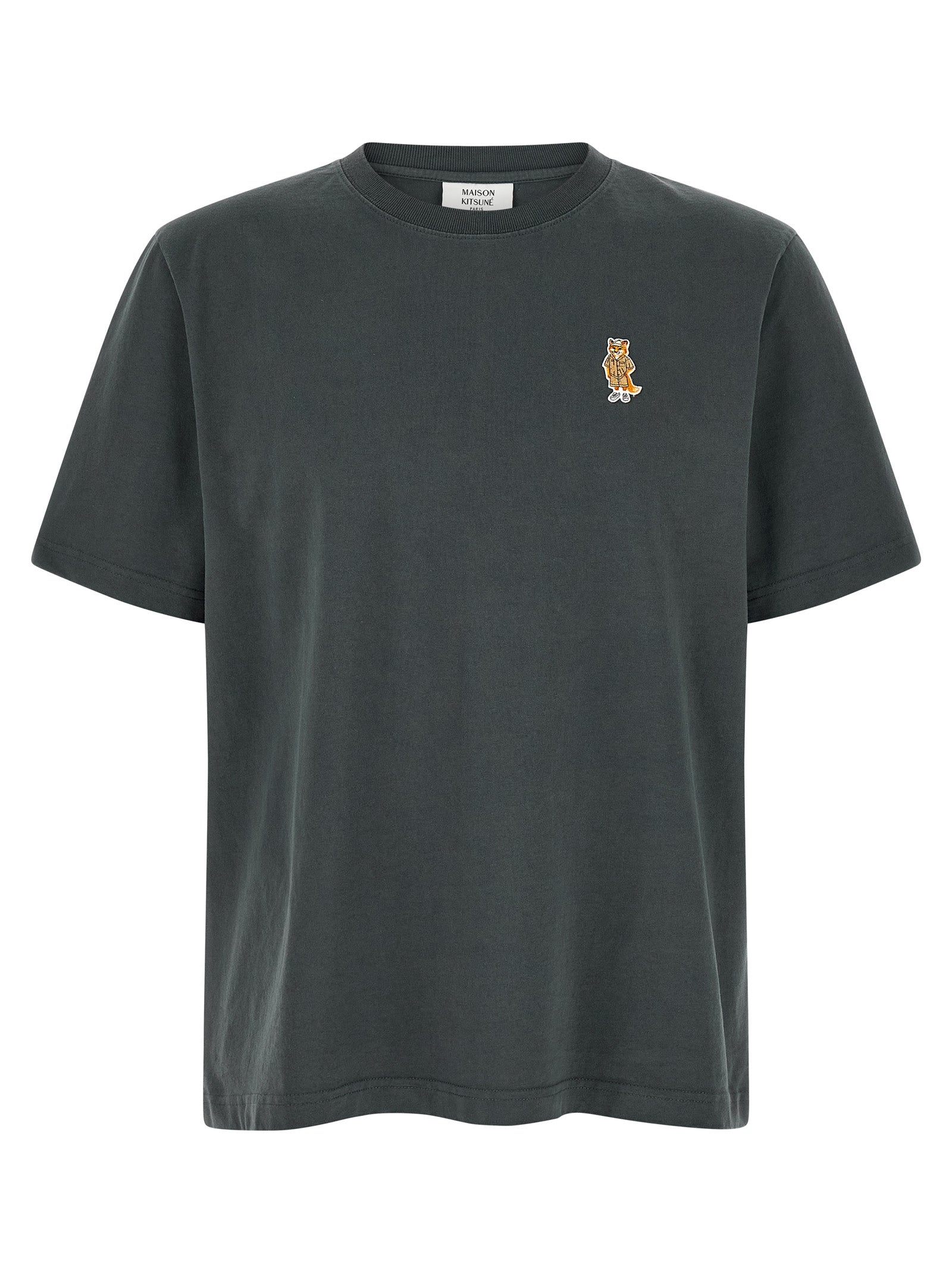 Maison Kitsuné Dressed Fox Comfort Tee-Shirt Dark Green Topwear Maison Kitsuné