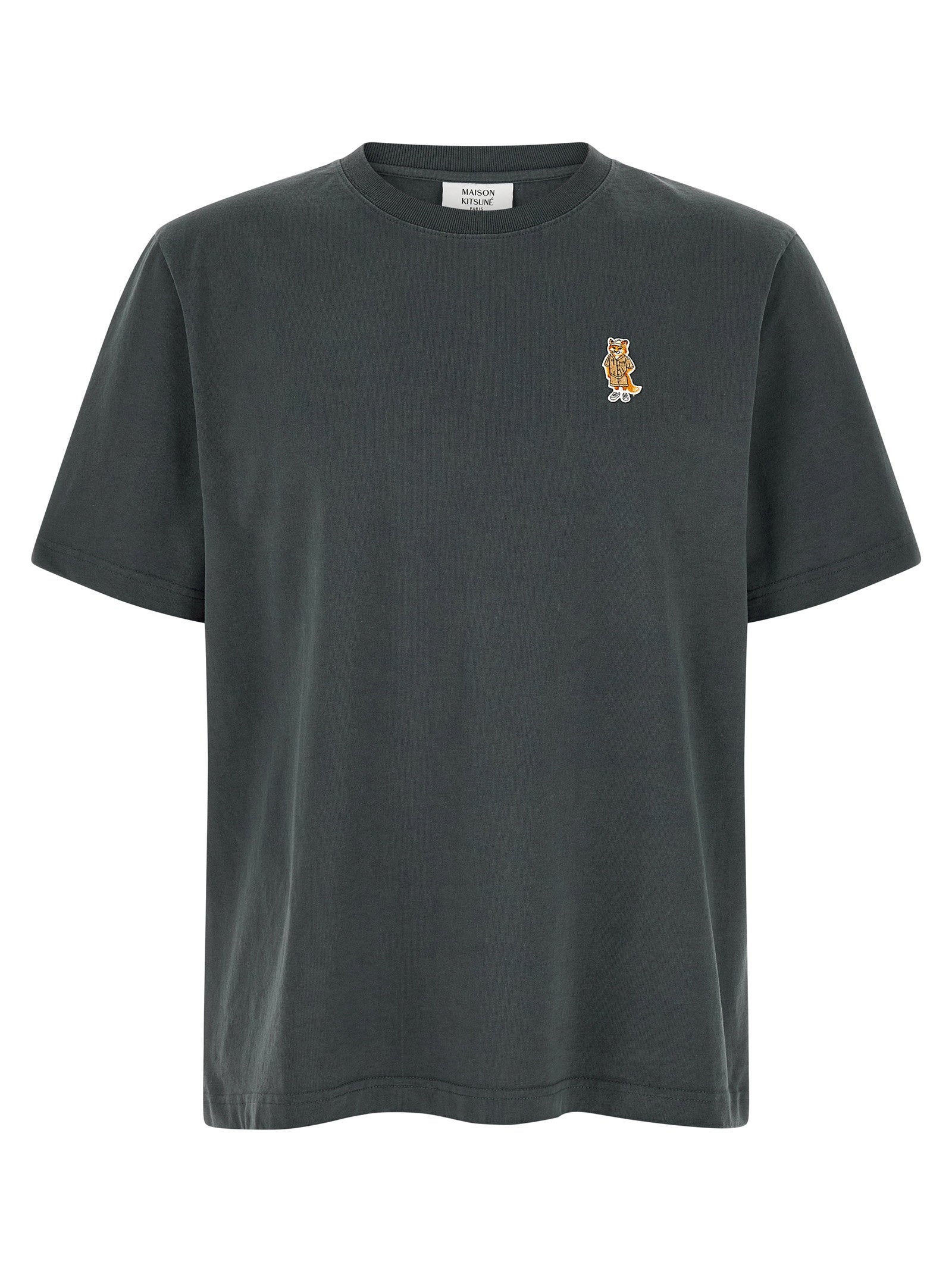 Maison Kitsuné Dressed Fox Comfort Tee-Shirt Dark Green Topwear Maison Kitsuné