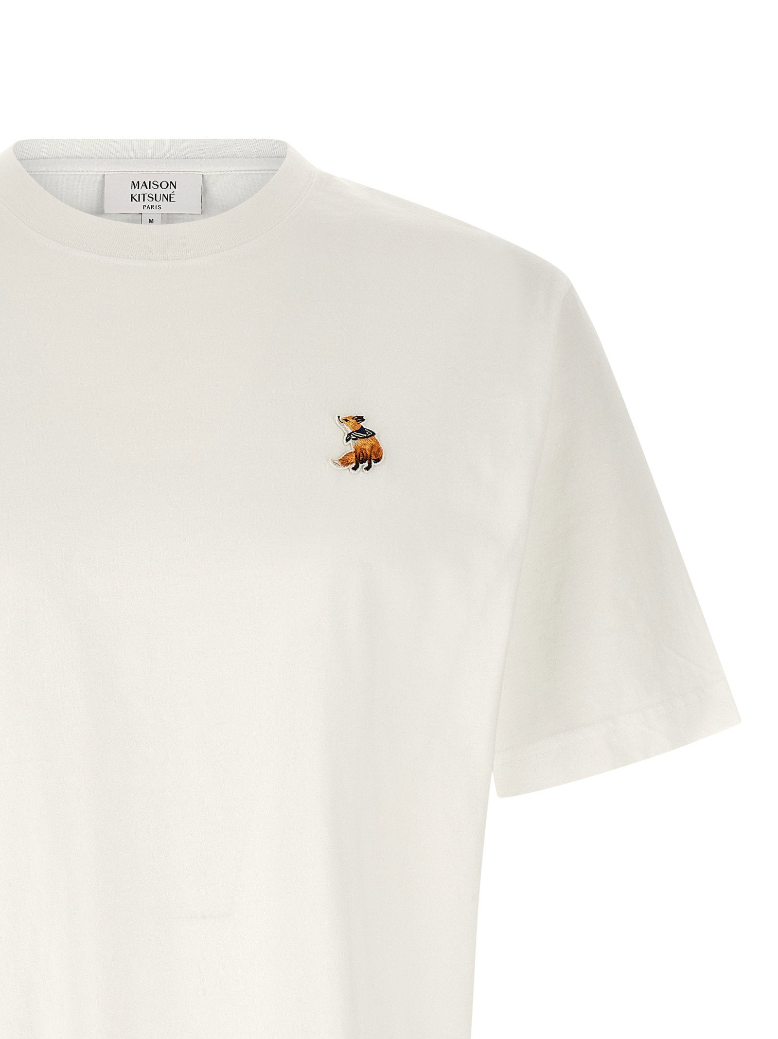 Maison Kitsuné Dreaming Fox Comfort Katoenen T-shirt Wit Topwear Maison Kitsuné