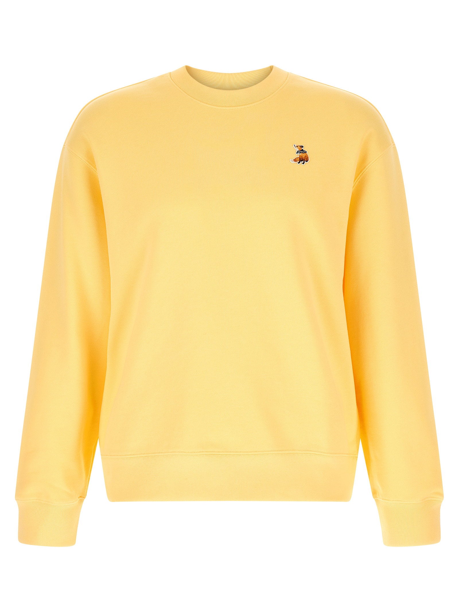 Maison Kitsuné geel Dreaming Fox sweatshirt, vooraanzicht