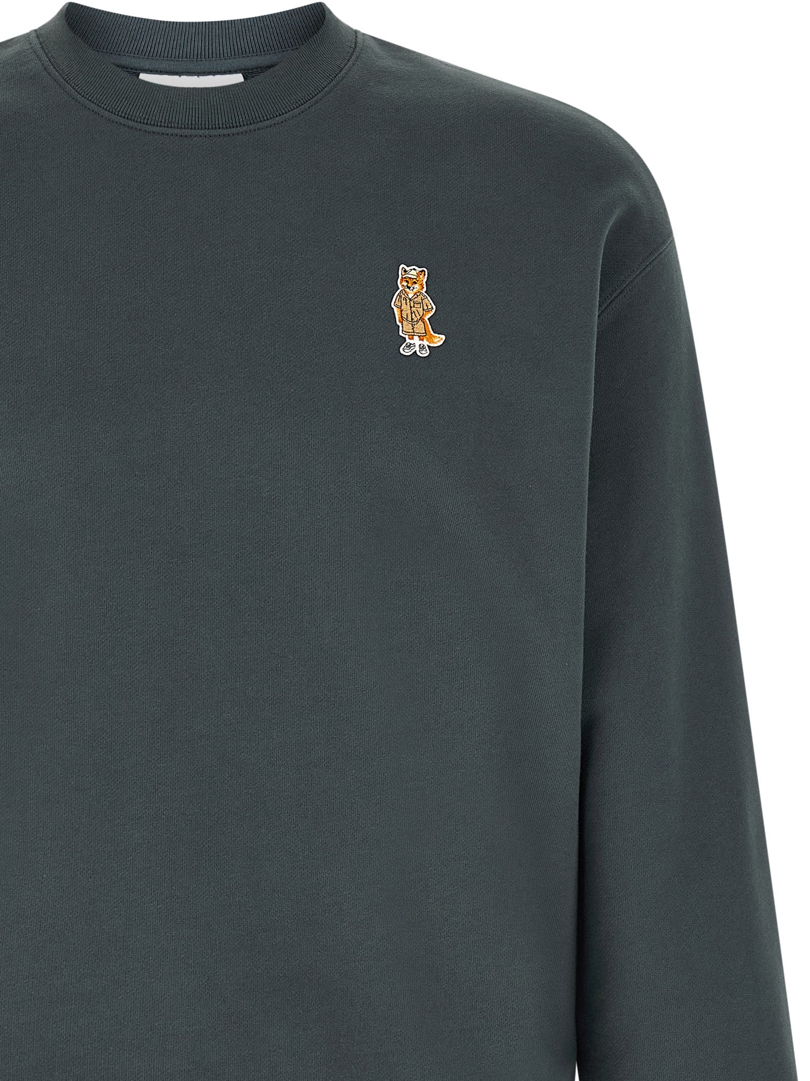 Maison Kitsuné Dressed Fox Comfort Sweatshirt Dark Green-thumbmail-3