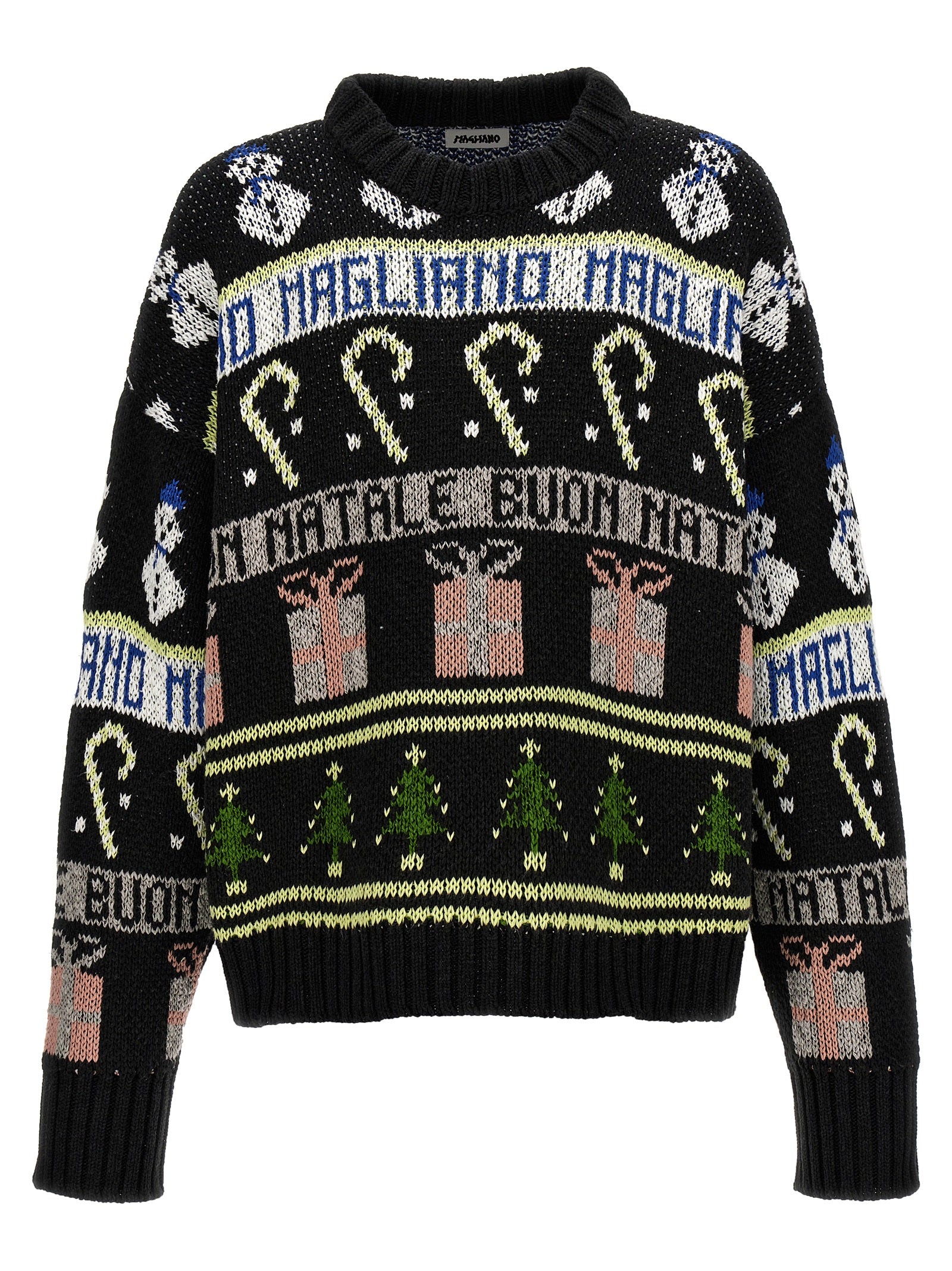 Magliano Buone Feste Intarsia Sweater Black
