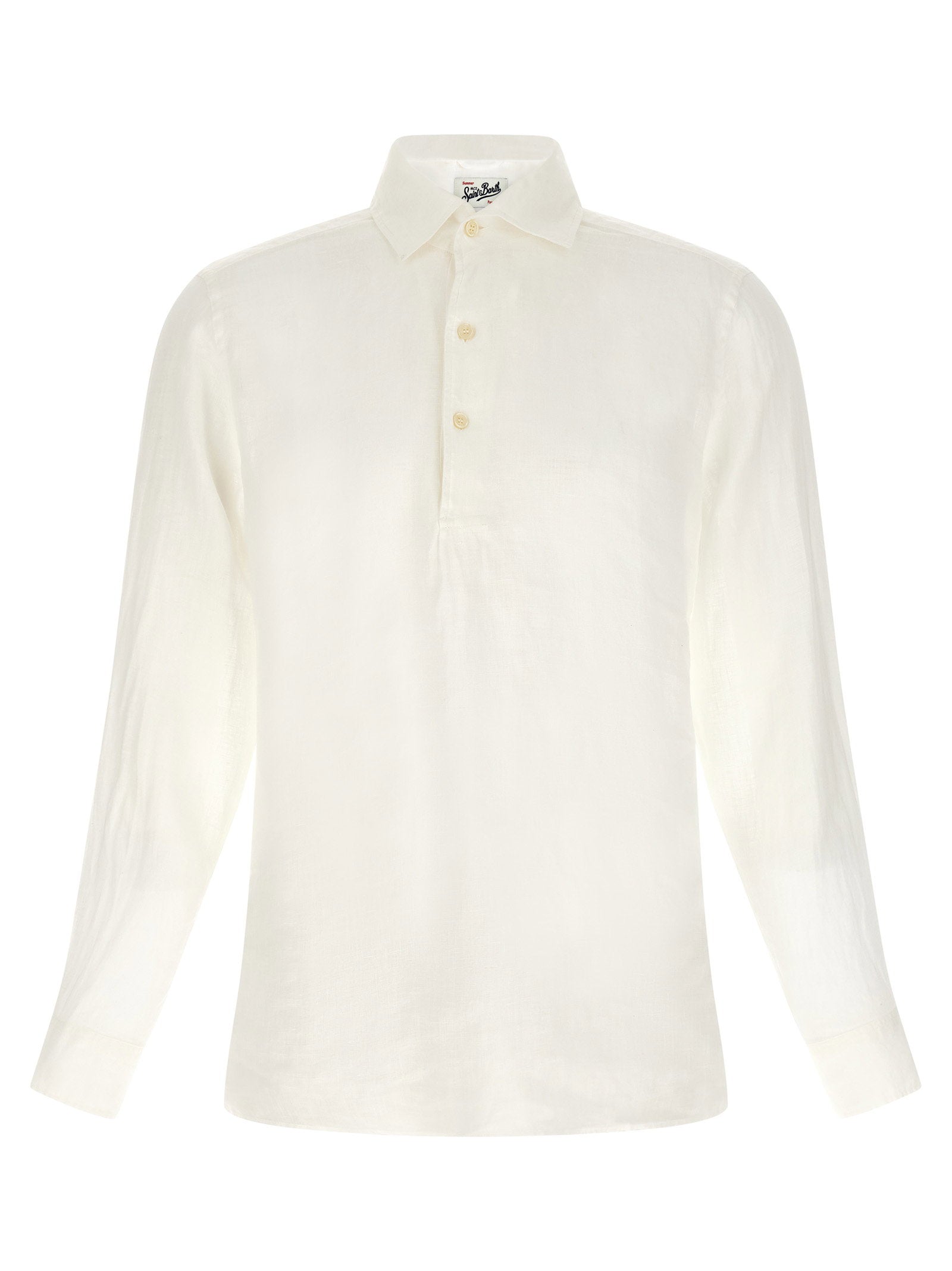 Mc2 Saint Barth Raphael Linnen Polo Wit Shirts Mc2 Saint Barth