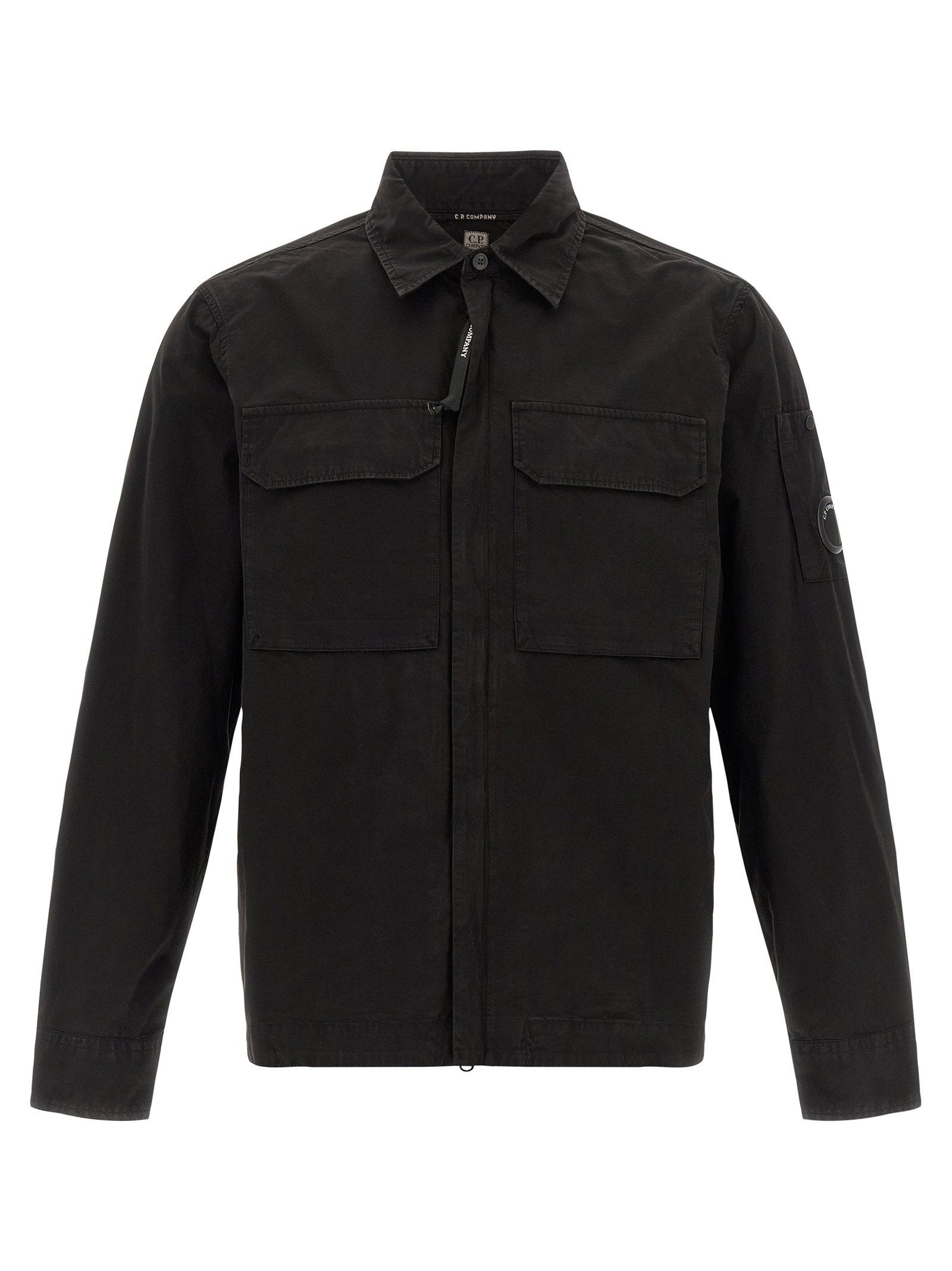 C.P. Company Lens Overshirt Zwart Shirts C.p. Company
