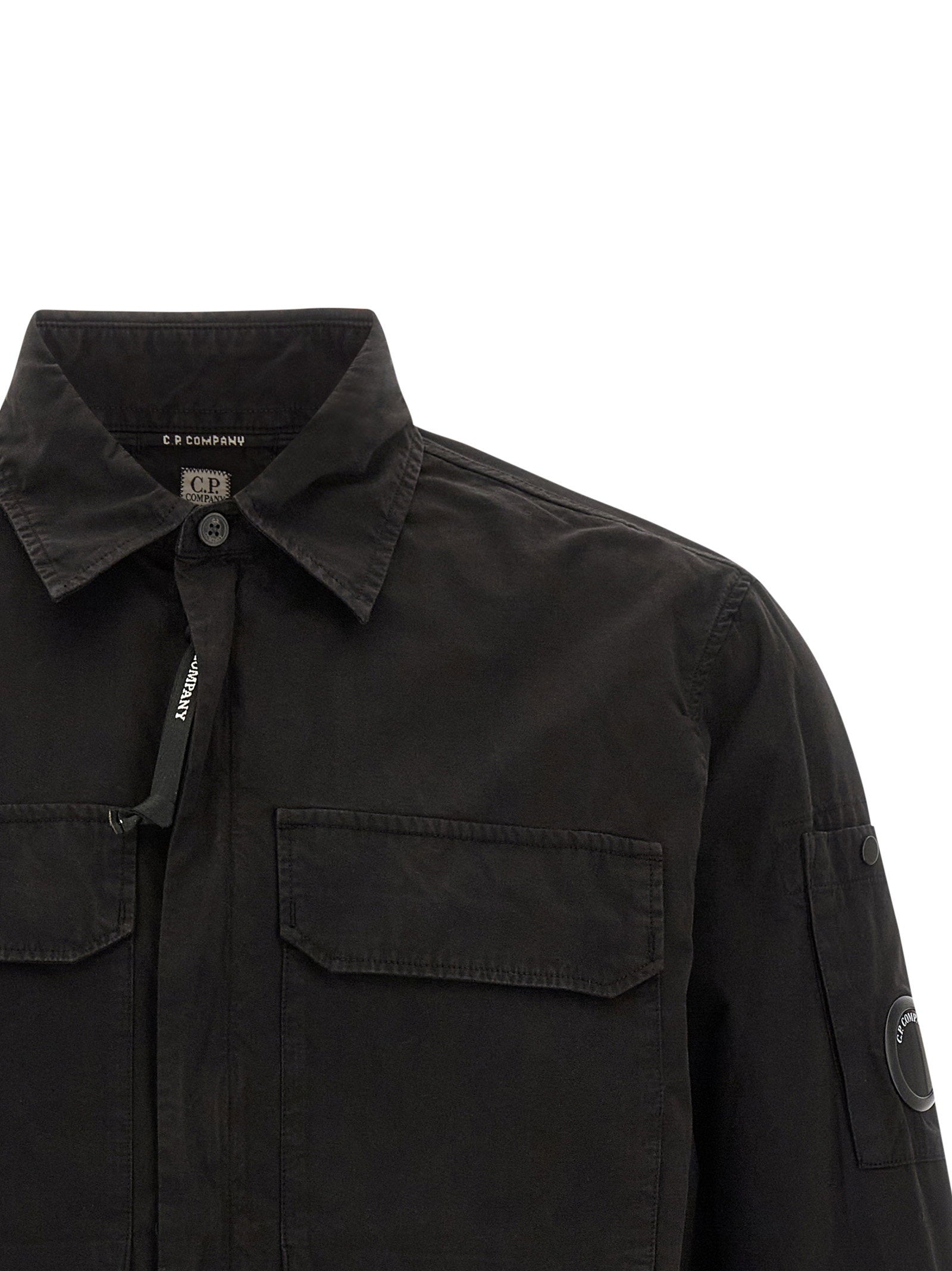 C.P. Company Lens Overshirt Zwart Shirts C.p. Company