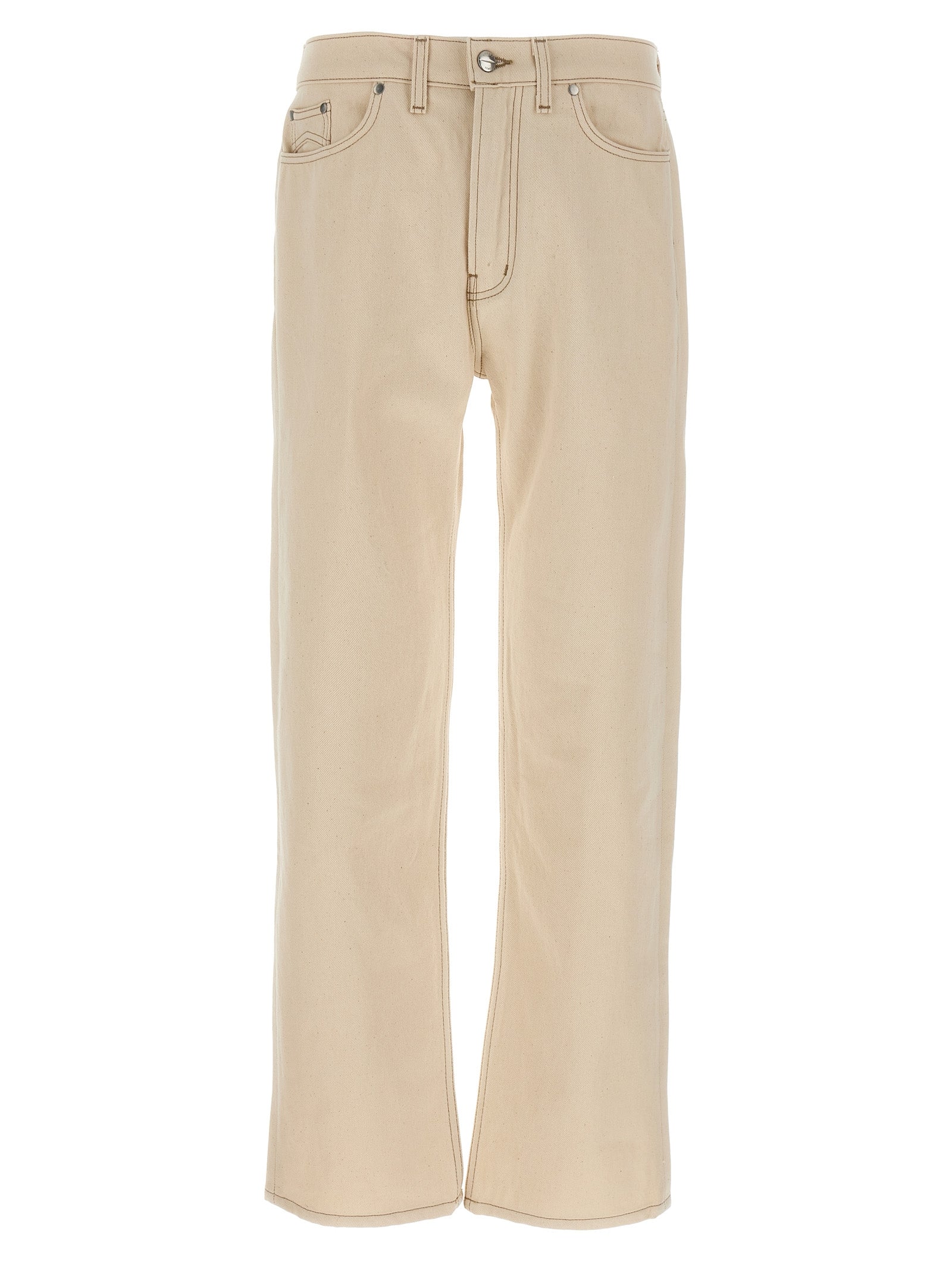 Rhude 90S Denim Straight Leg Jeans Cream