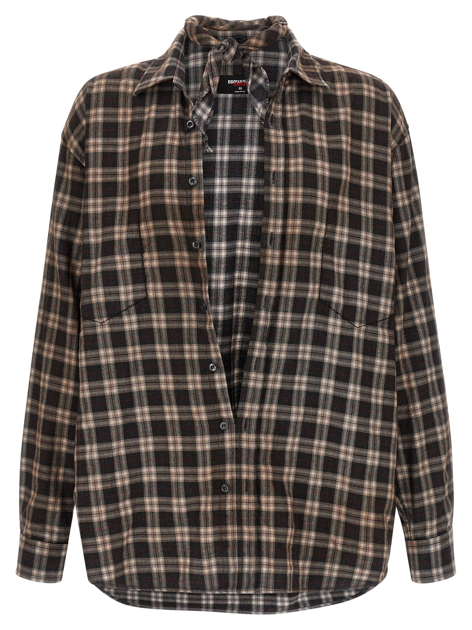 Dsquared2 x Magliano Butch Check Shirt Brown