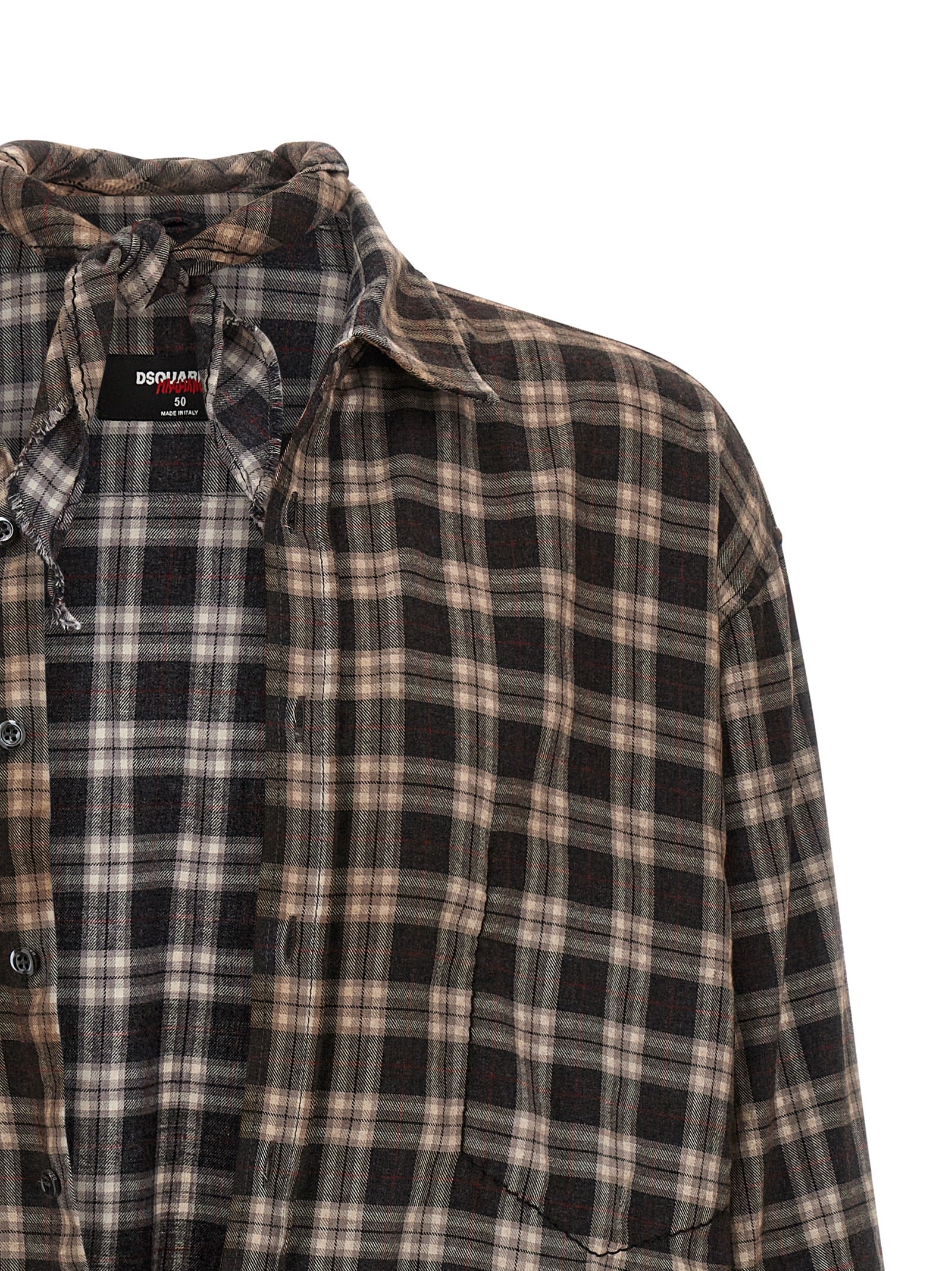 Dsquared2 x Magliano Butch Check Shirt Brown-thumbmail-4