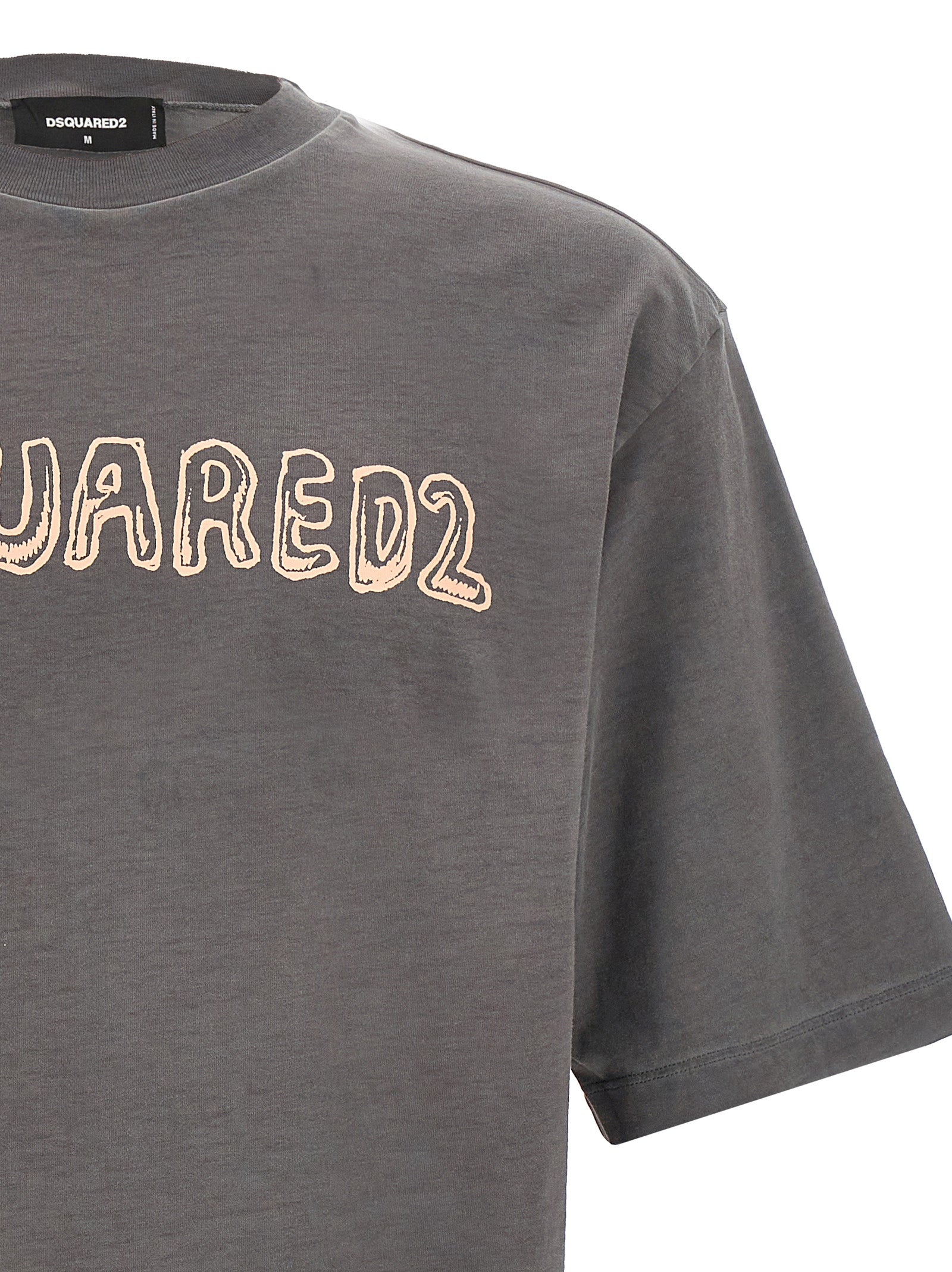 Dsquared2 Best Fade Logo T-Shirt Grey Topwear Dsquared2