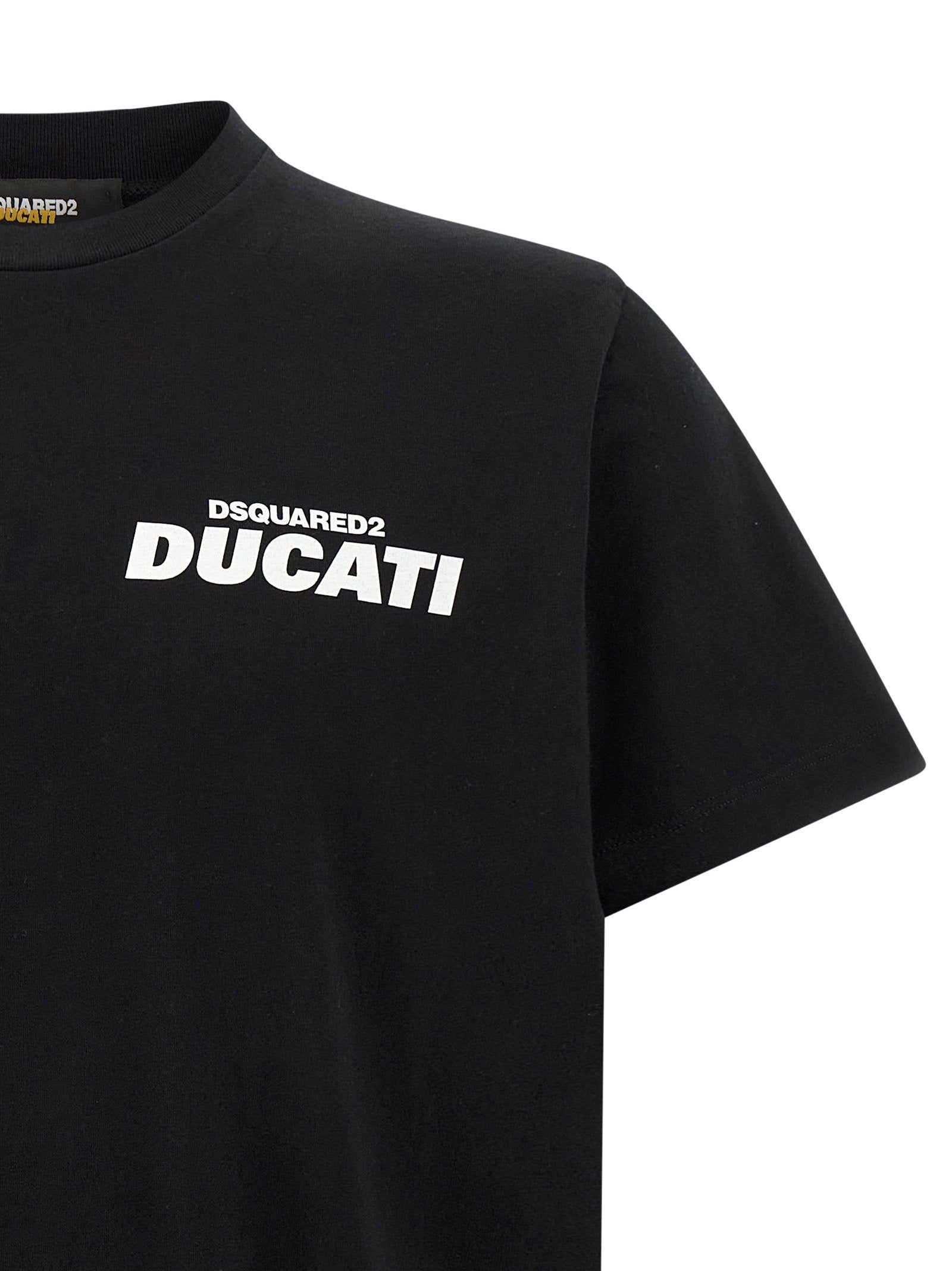 Dsquared2 x Ducati T-shirt, detail van de zijsplit