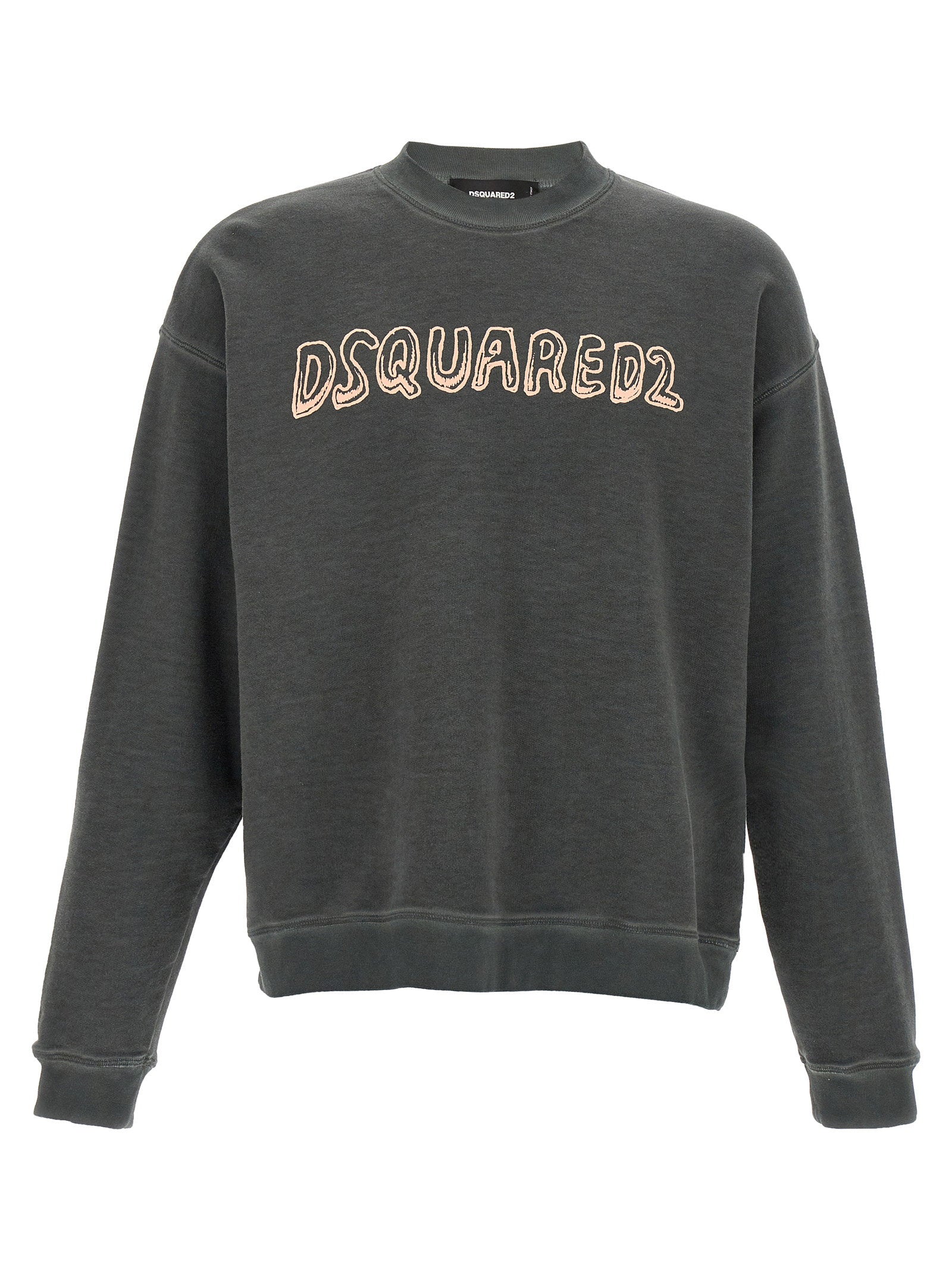 Dsquared2 Best Fade Logo Crewneck Sweatshirt Antraciet Topwear Dsquared2