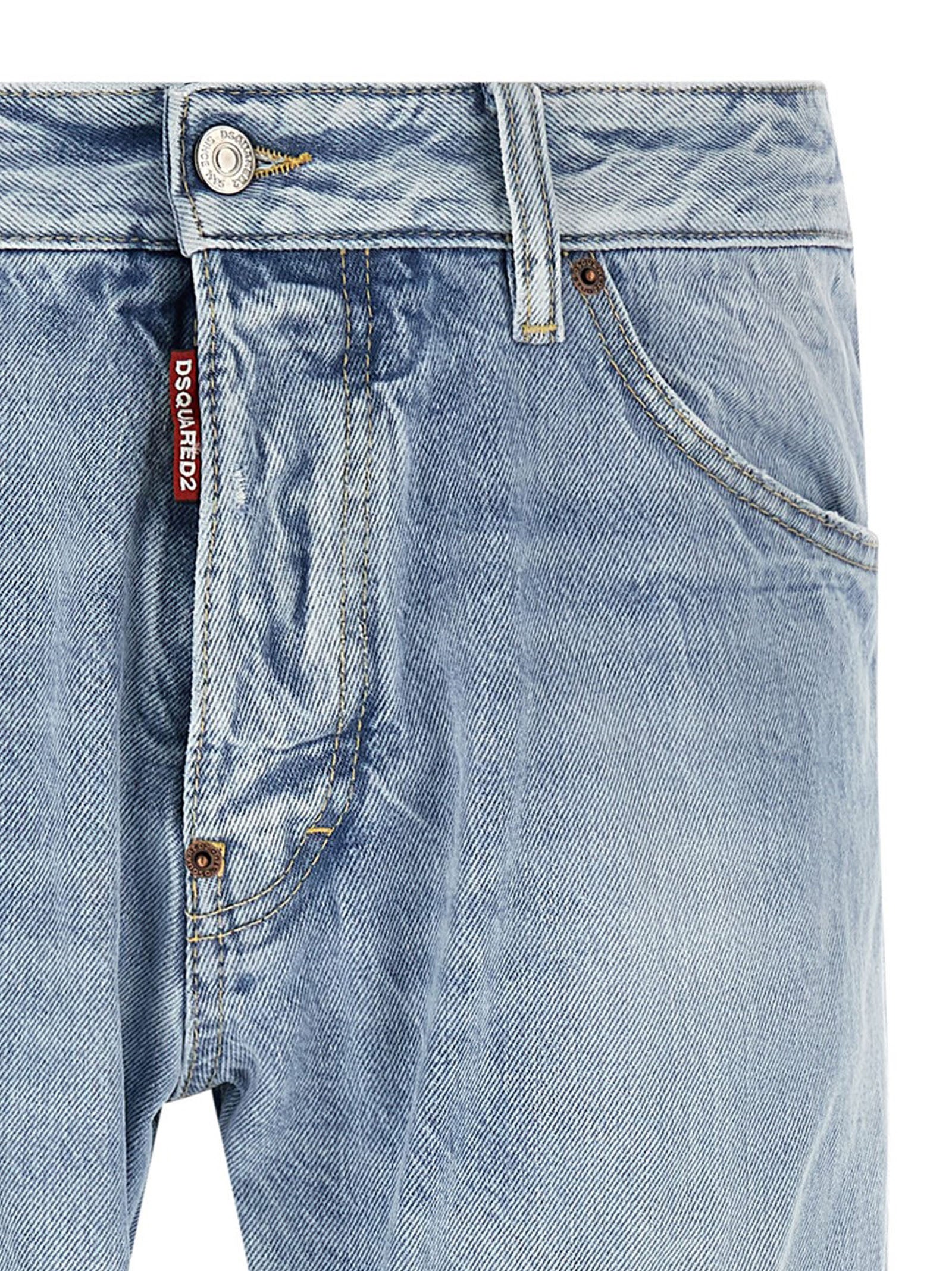 Dsquared2 Teddy Slim Fit Jeans Light Blue-thumbmail-3