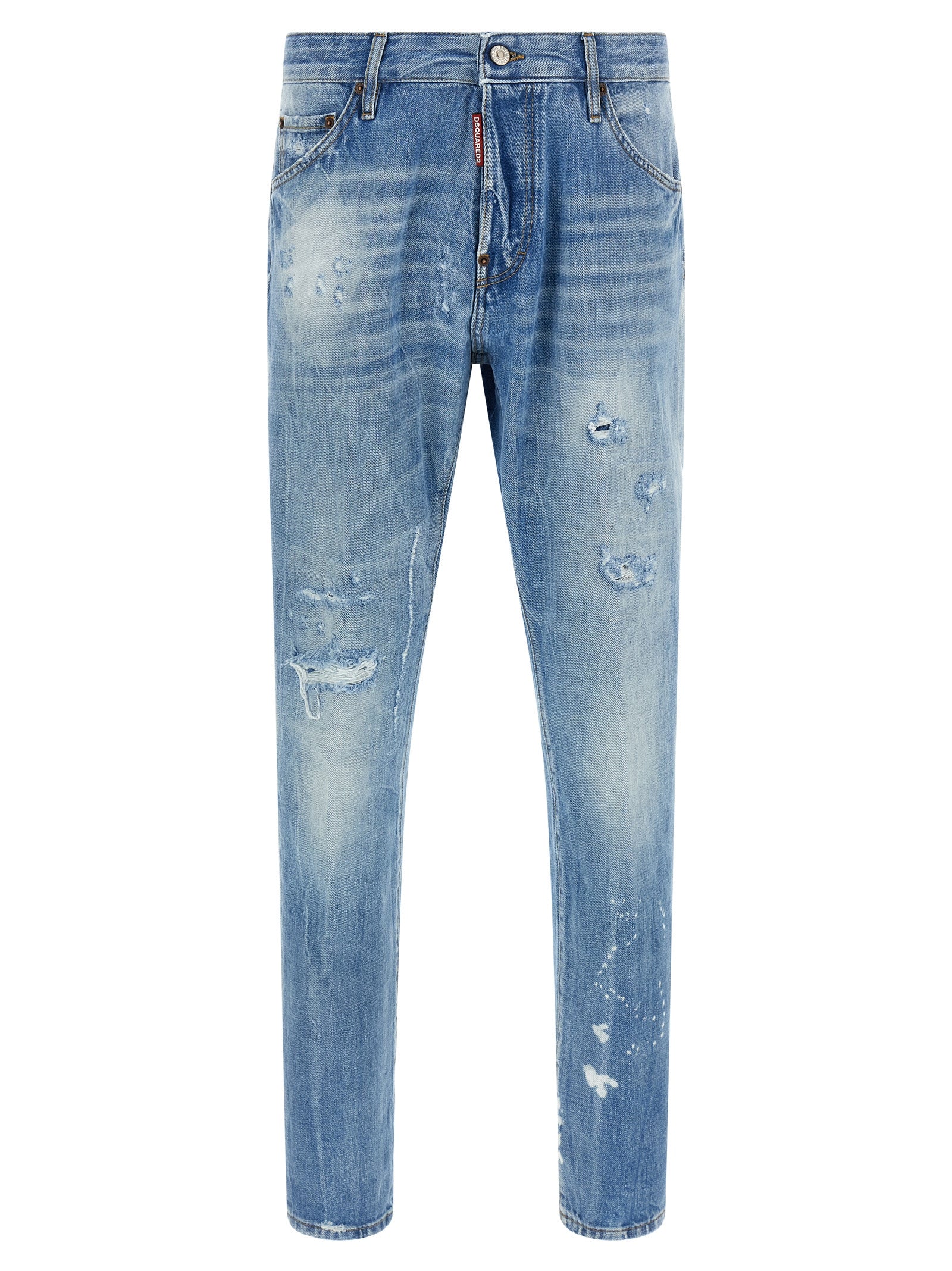 Dsquared2 Teddy Used Wash Jeans Light Blue