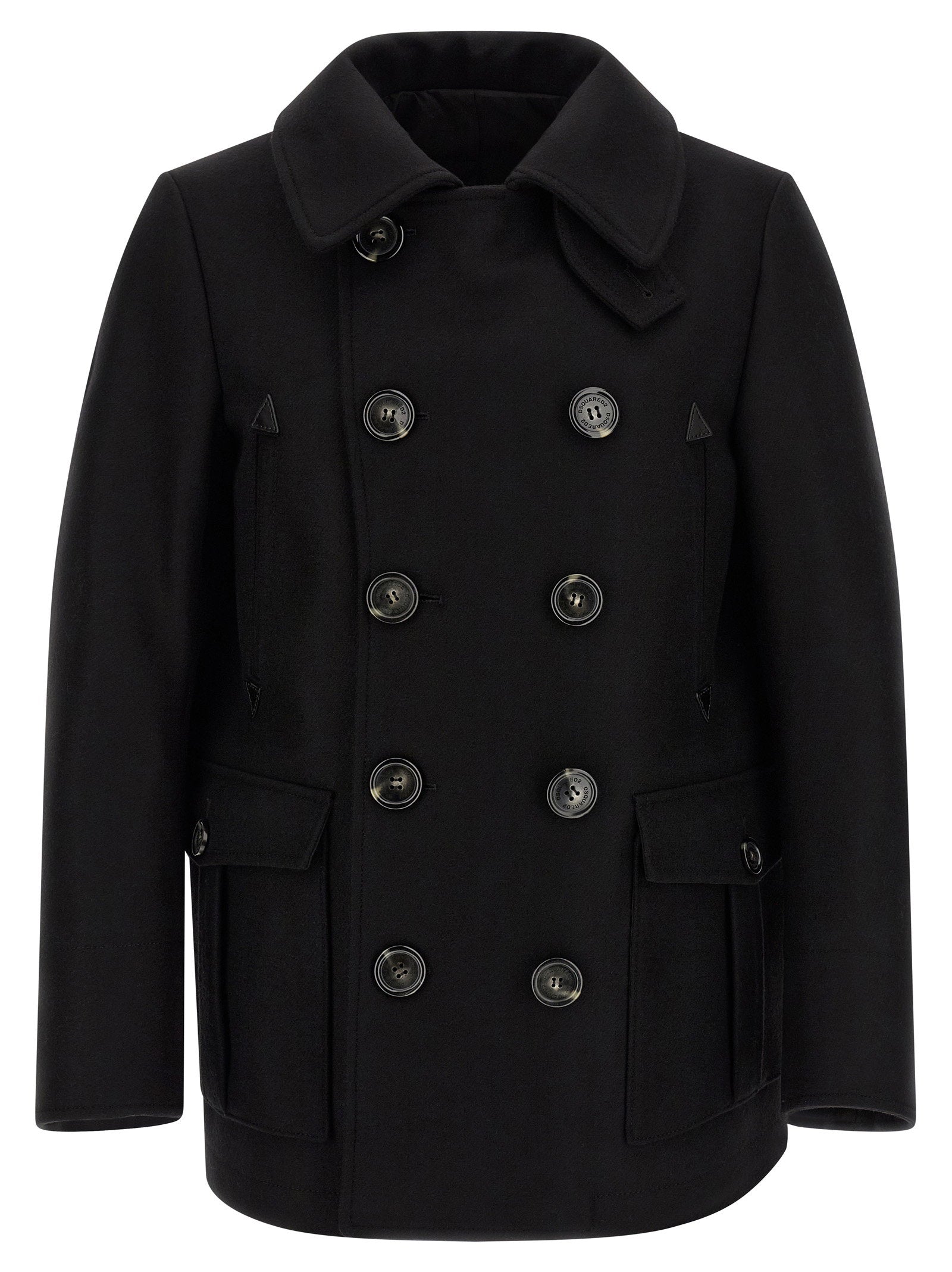 Dsquared2 Double-Breasted Peacoat achteraanzicht