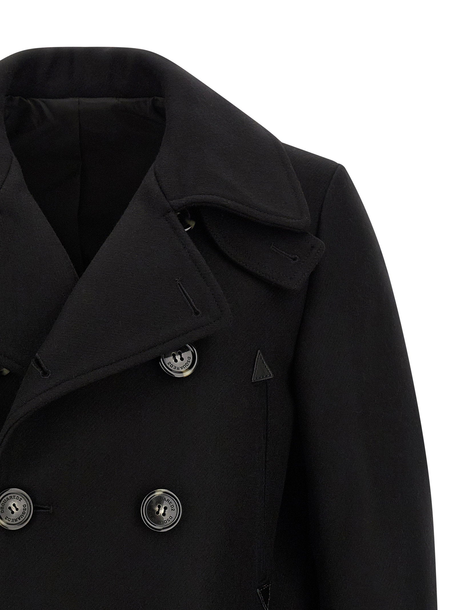 Kinband detail onder kraag Dsquared2 Peacoat