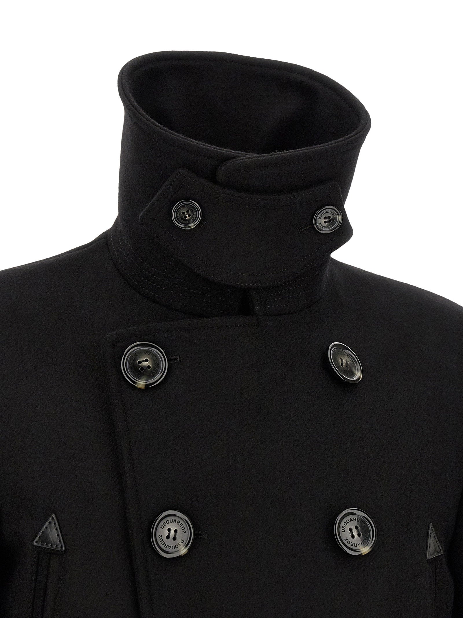Klepzak detail Dsquared2 Double-Breasted Peacoat