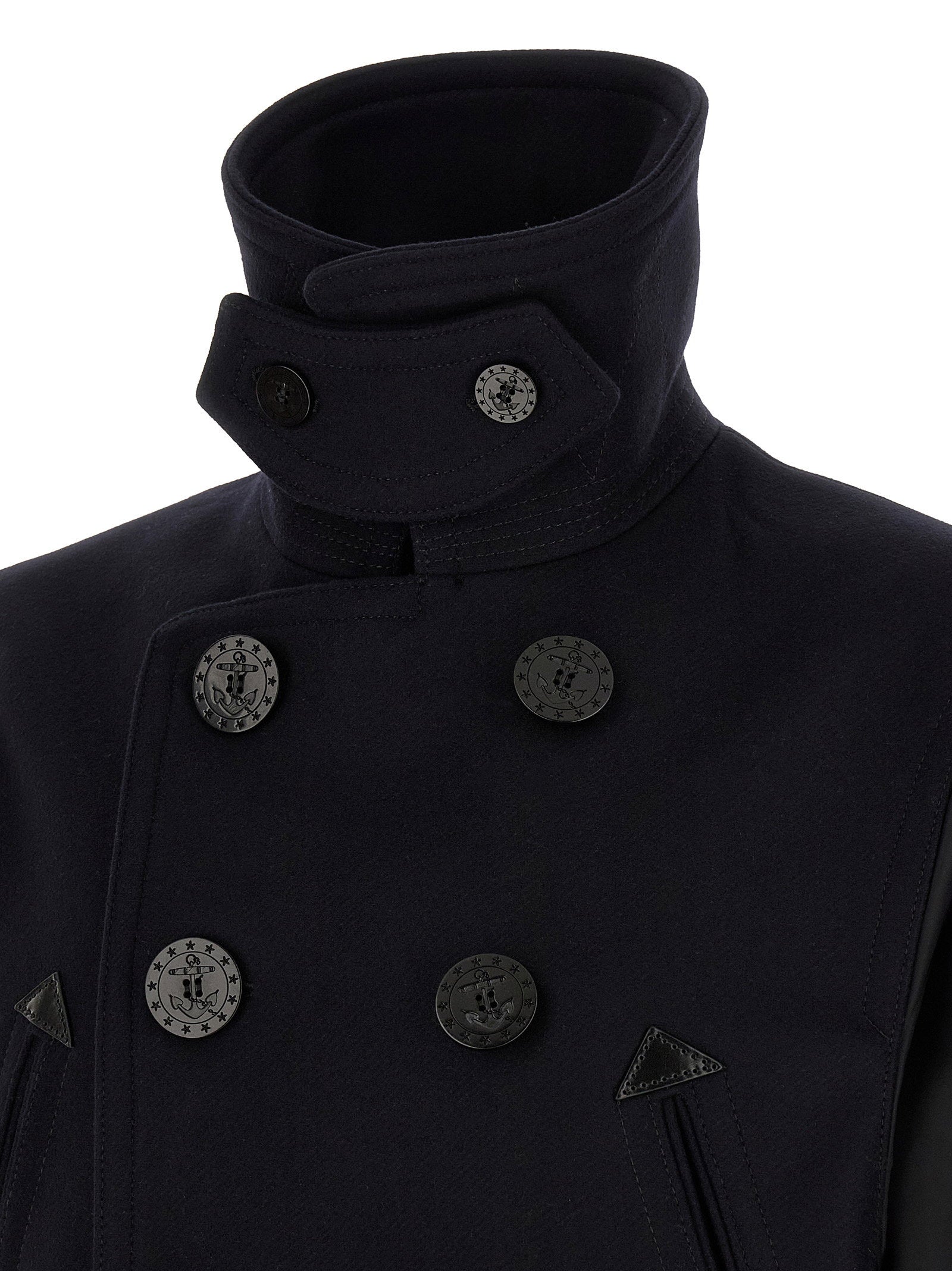 Dsquared2 Hybrid Peacoat detail van achterste split