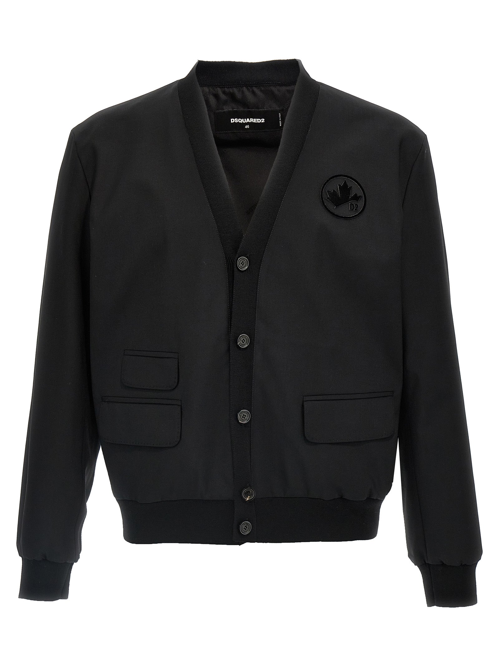 Dsquared2 Worsted Knit Cardigan Black
