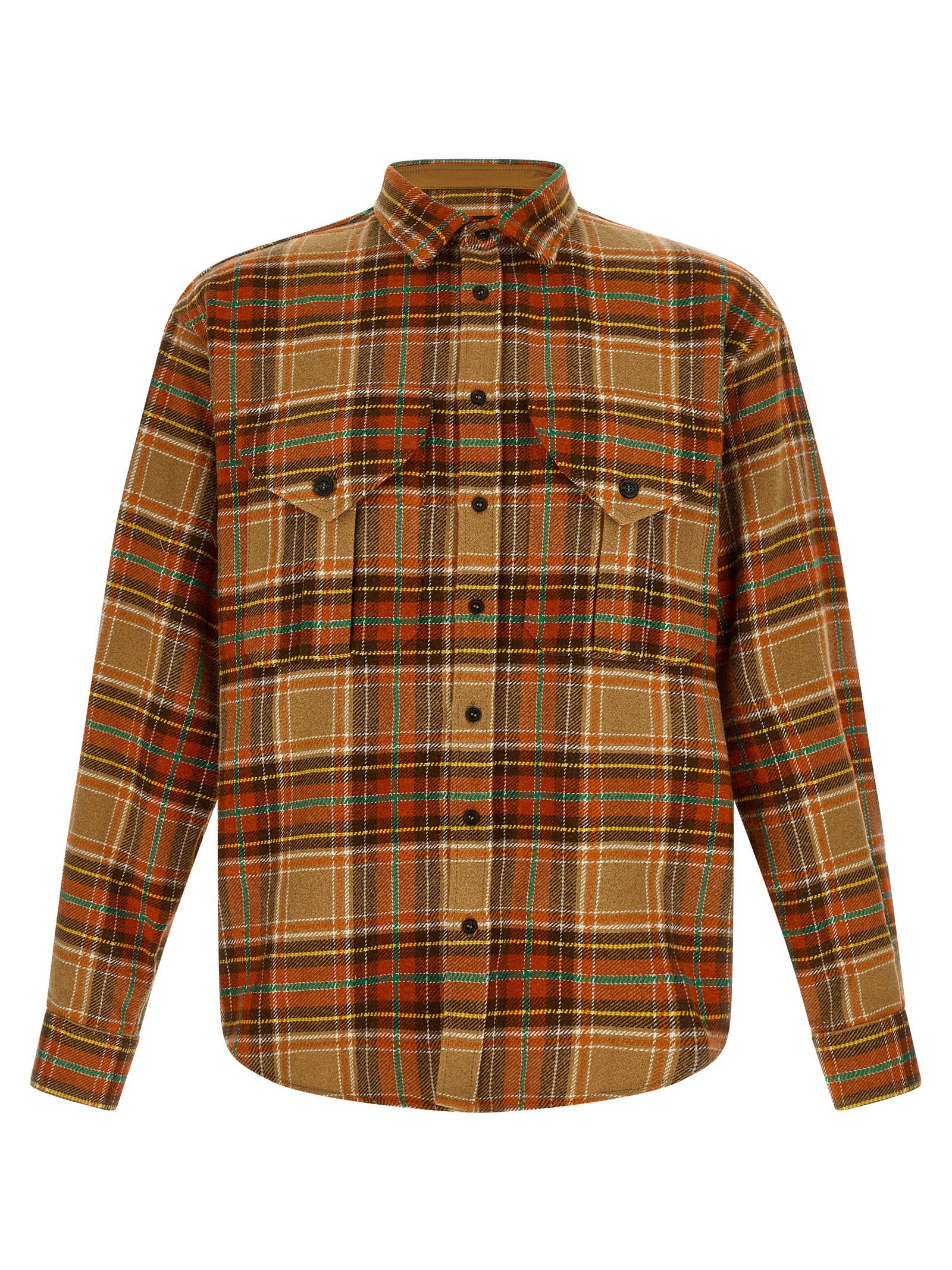 Dsquared2 D2 Cottage Military Shirt Ruit Bruin Shirts Dsquared2