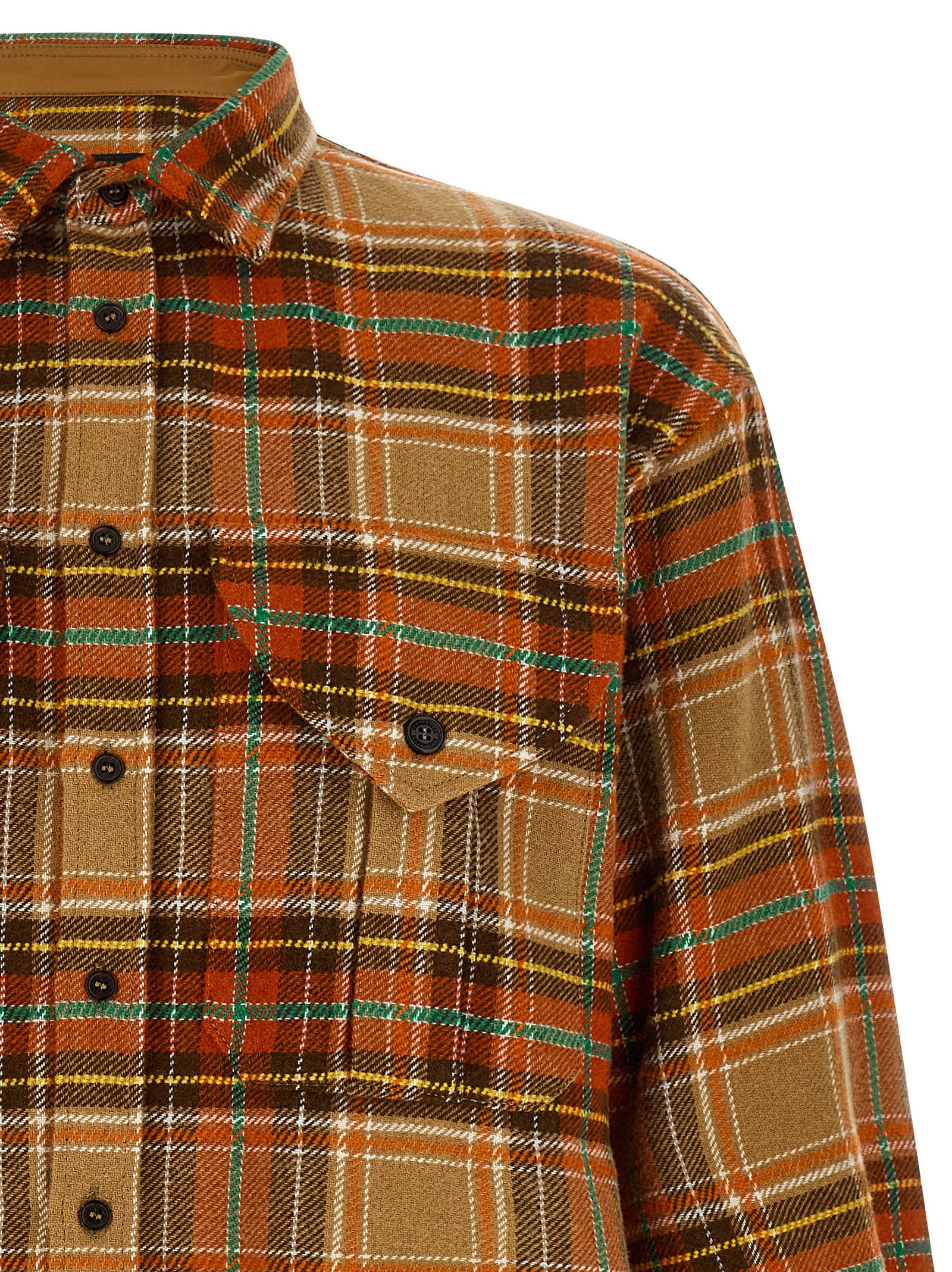 Close-up ruitpatroon Dsquared2 D2 Cottage Military Shirt