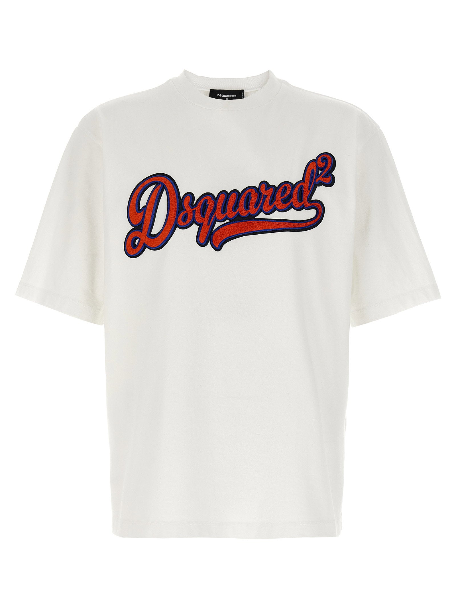Dsquared2 wit T-shirt met Sponge Patch print, vooraanzicht