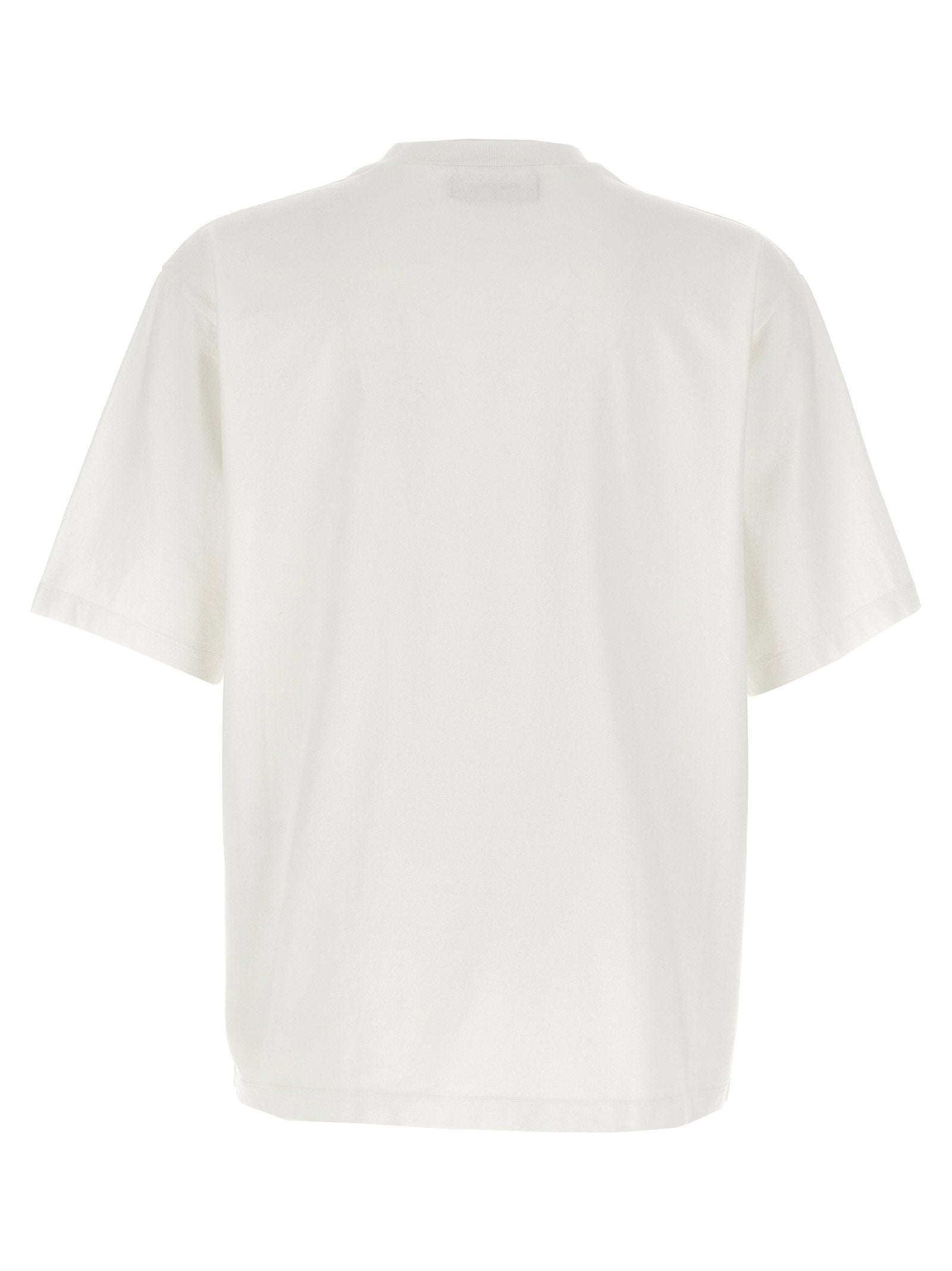 Dsquared2 T-shirt, close-up van de reliëfvolle print
