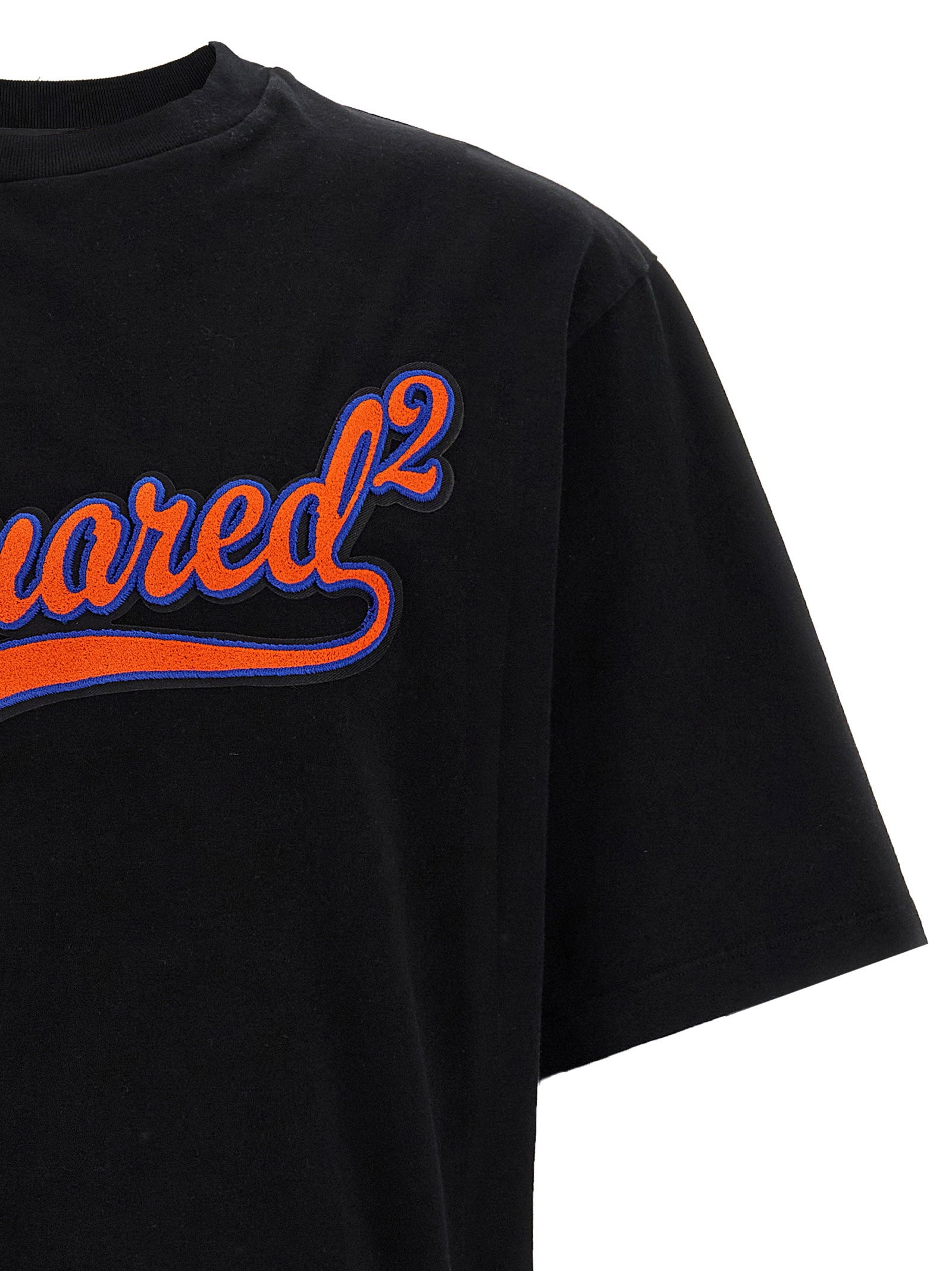 Dsquared2 Sponge Patch logo oranje en blauw detail