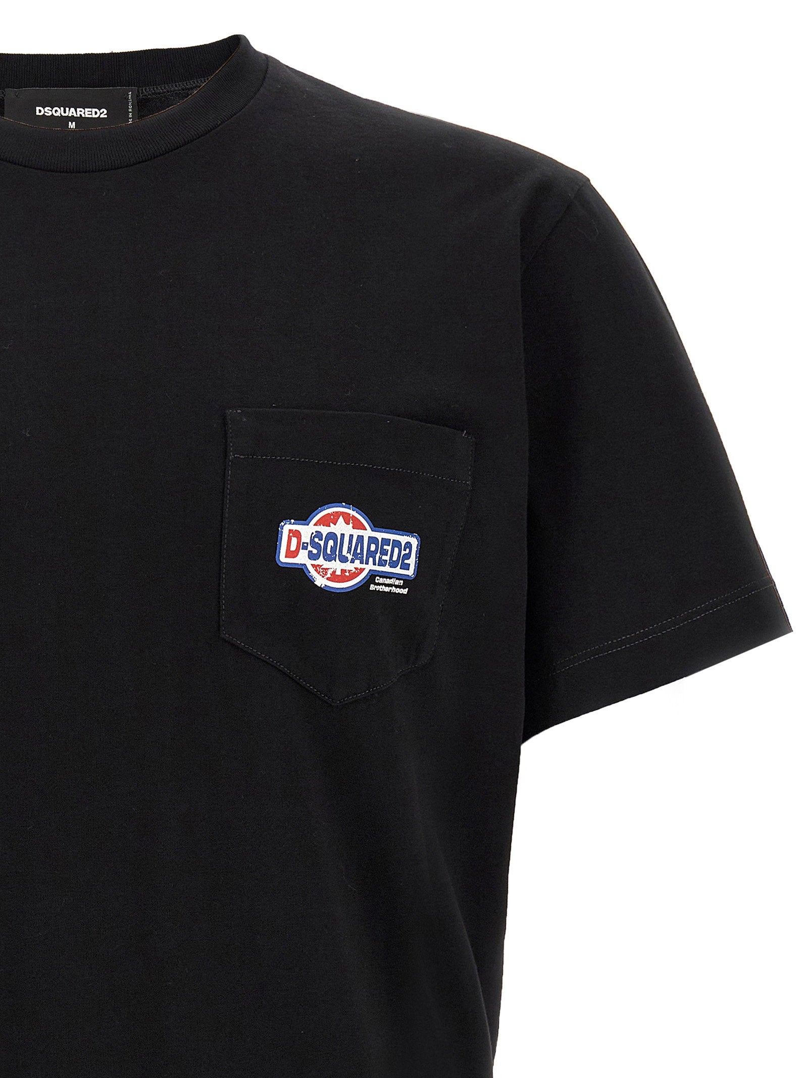 Dsquared2 Cool Fit Chest Pocket T-shirt zwart, achteraanzicht