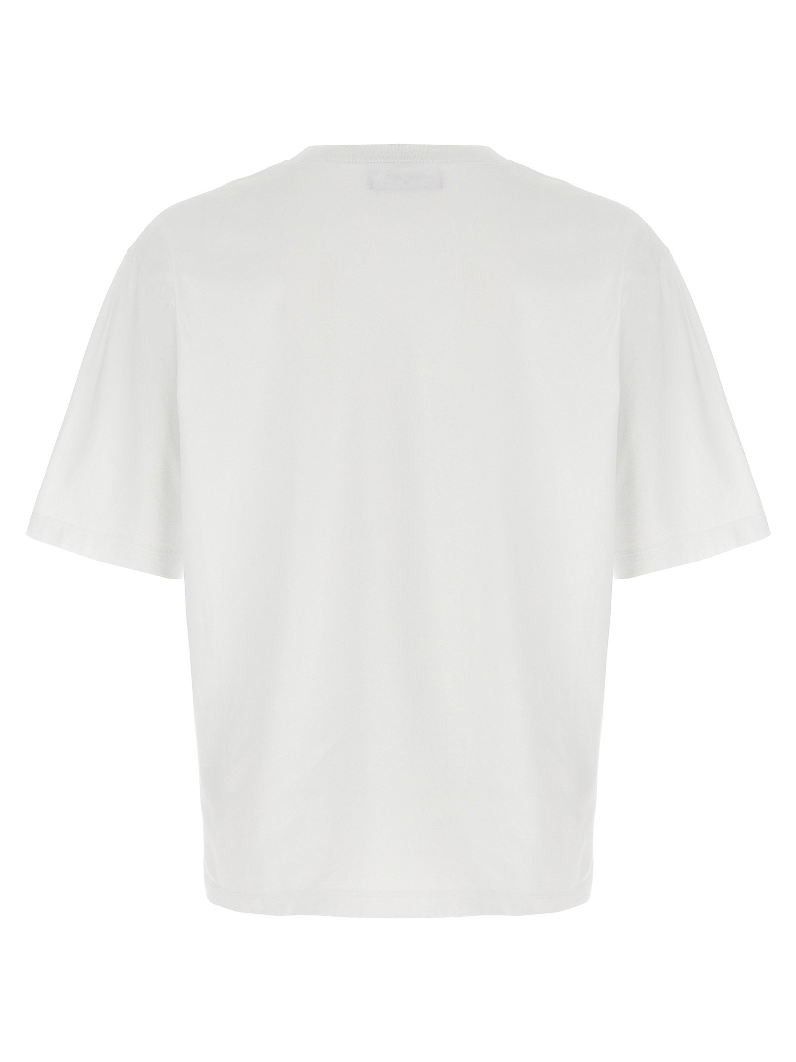 Dsquared2 Loose Fit Faded Milano T-shirt, close-up van de vervaagde vintage-print