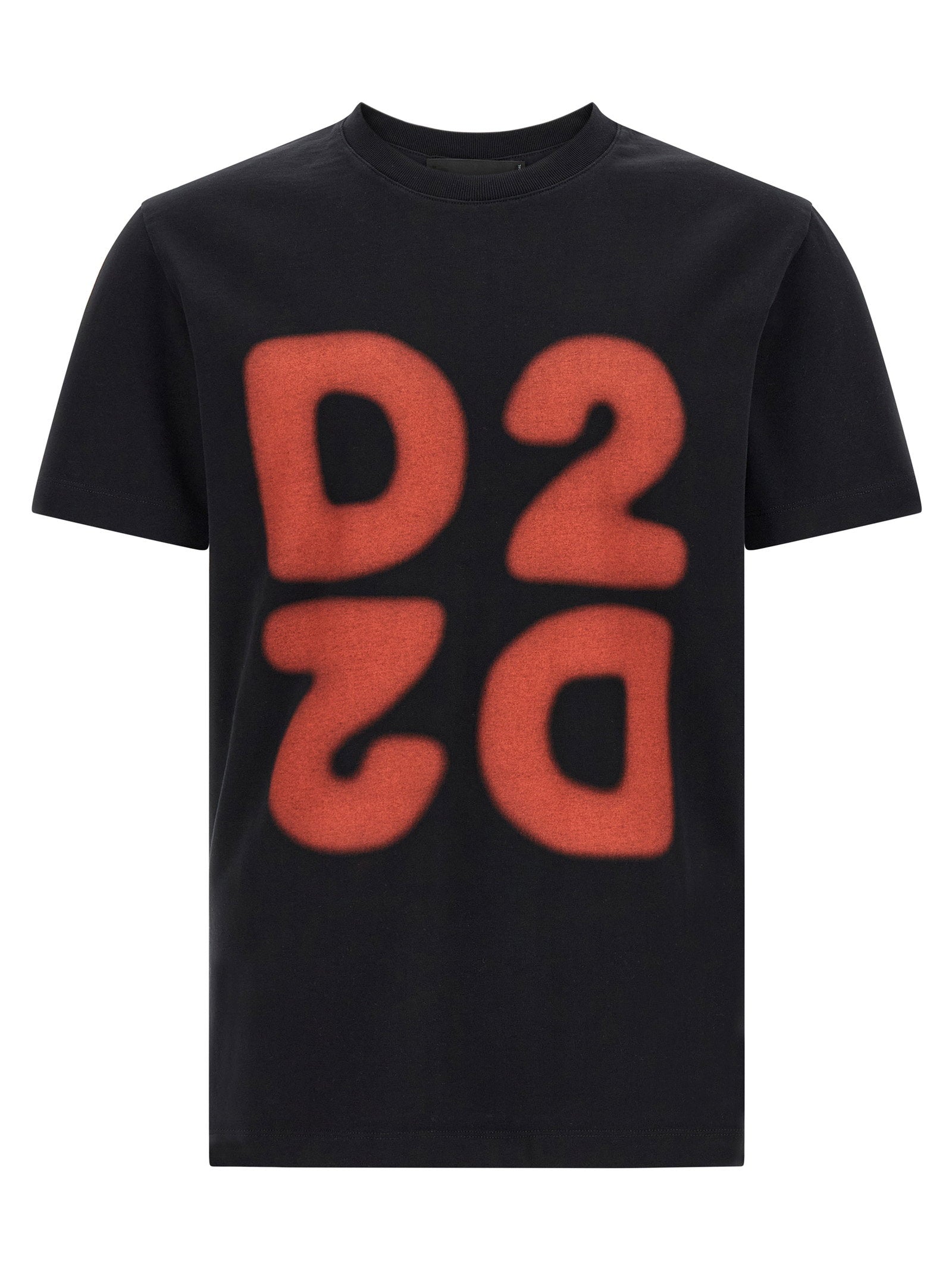 Dsquared2 D2 Upside Down T-shirt Zwart T-shirts Dsquared2