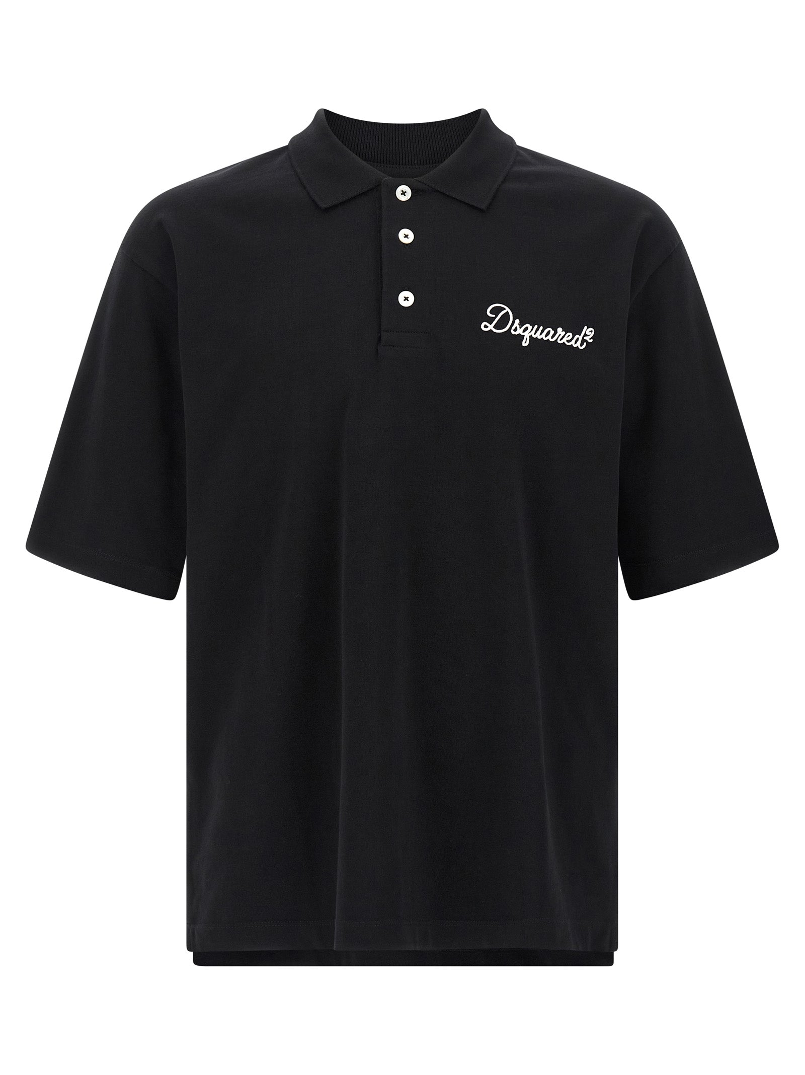 Dsquared2 Signature Tennis Fit Polo Shirt Black