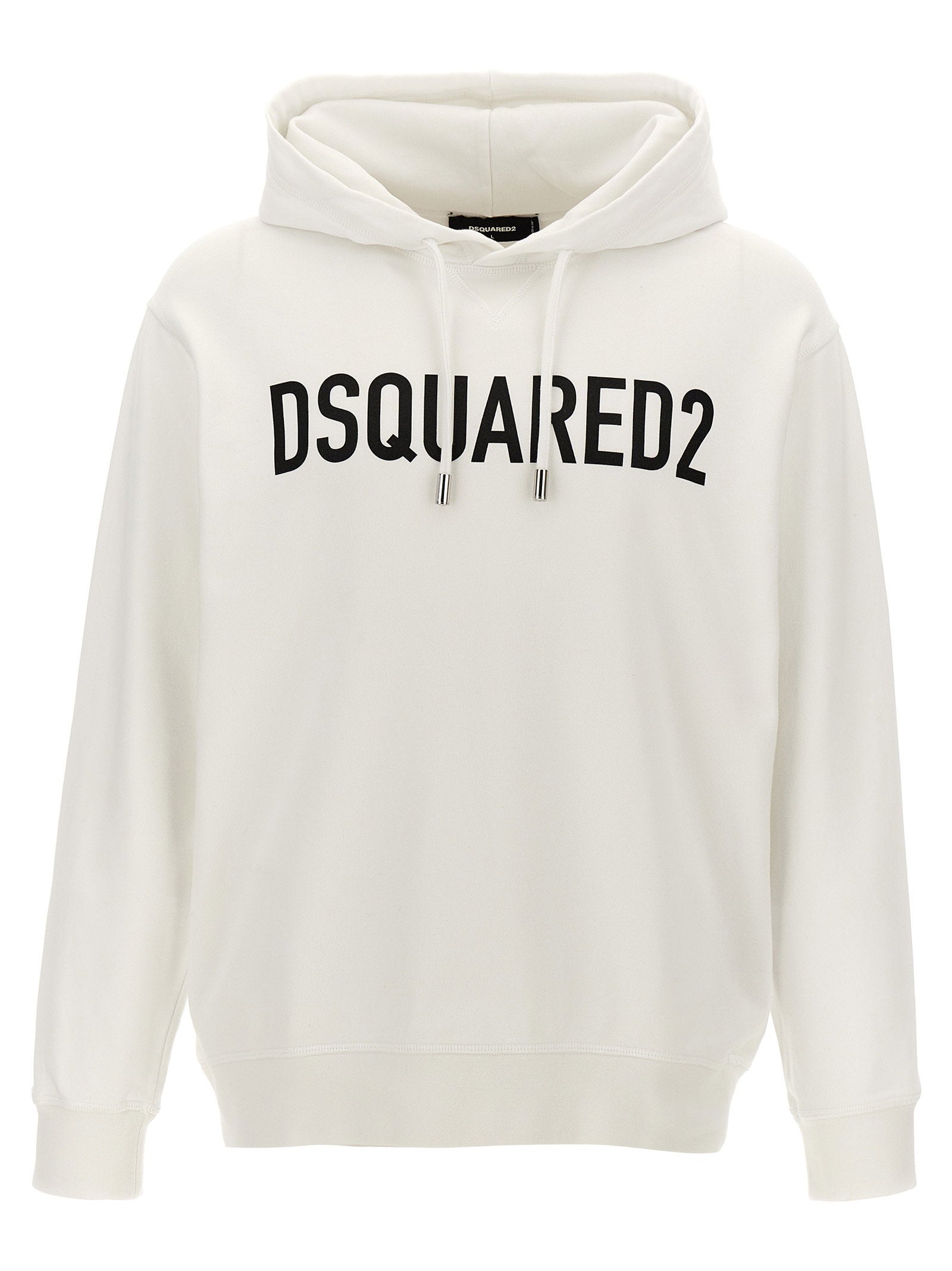 Dsquared2 Cool Fit Katoenen Logo Hoodie Wit Topwear Dsquared2
