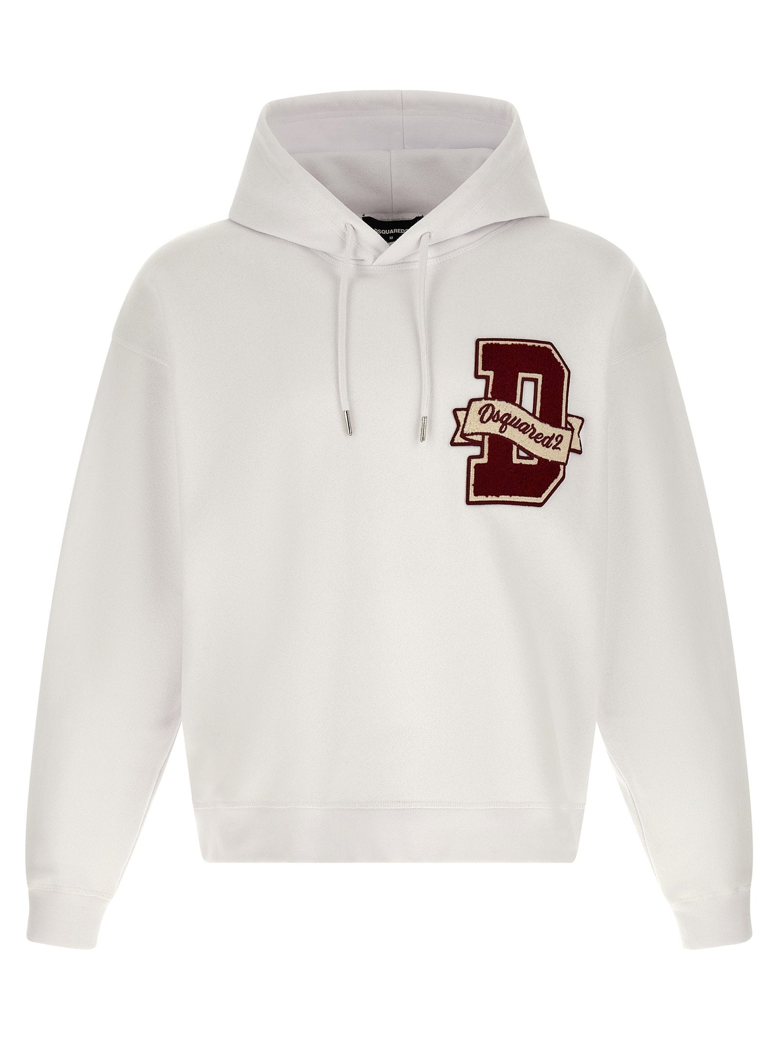 Dsquared2 D2 College Relaxed Fit Hoodie Wit Hoodies Dsquared2