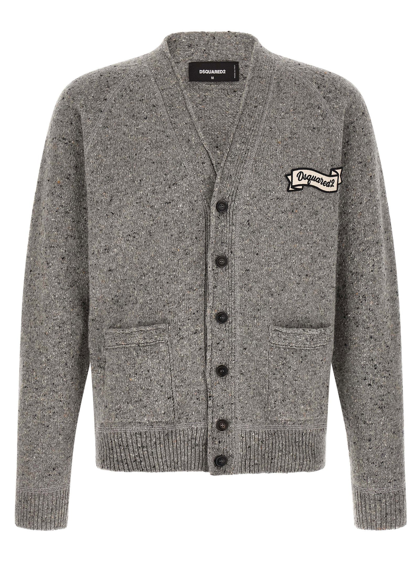 Dsquared2 Basic Cardigan Grijs Topwear Dsquared2