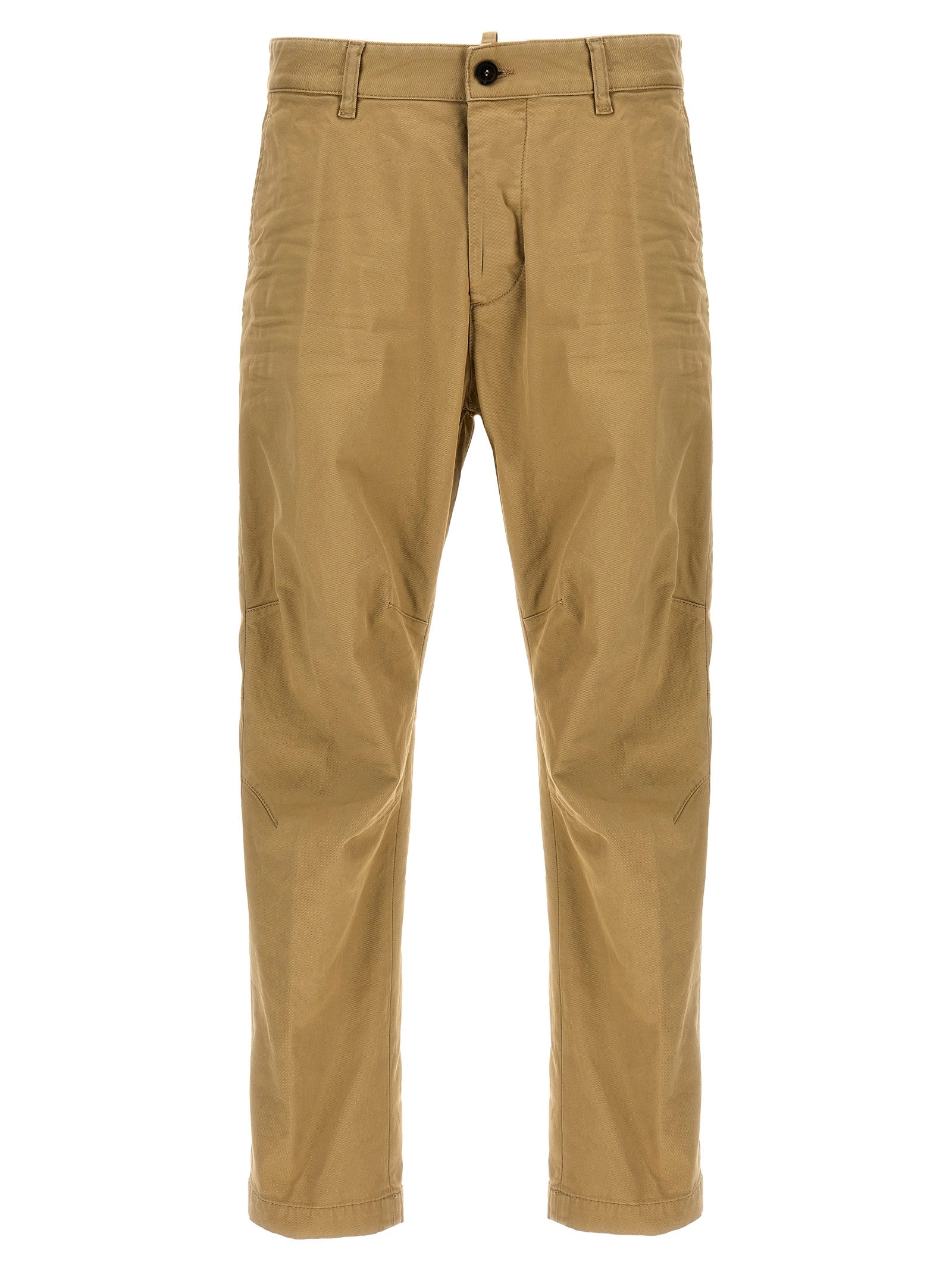 Dsquared2 Sexy Chino Stretch Cotton Pants Beige