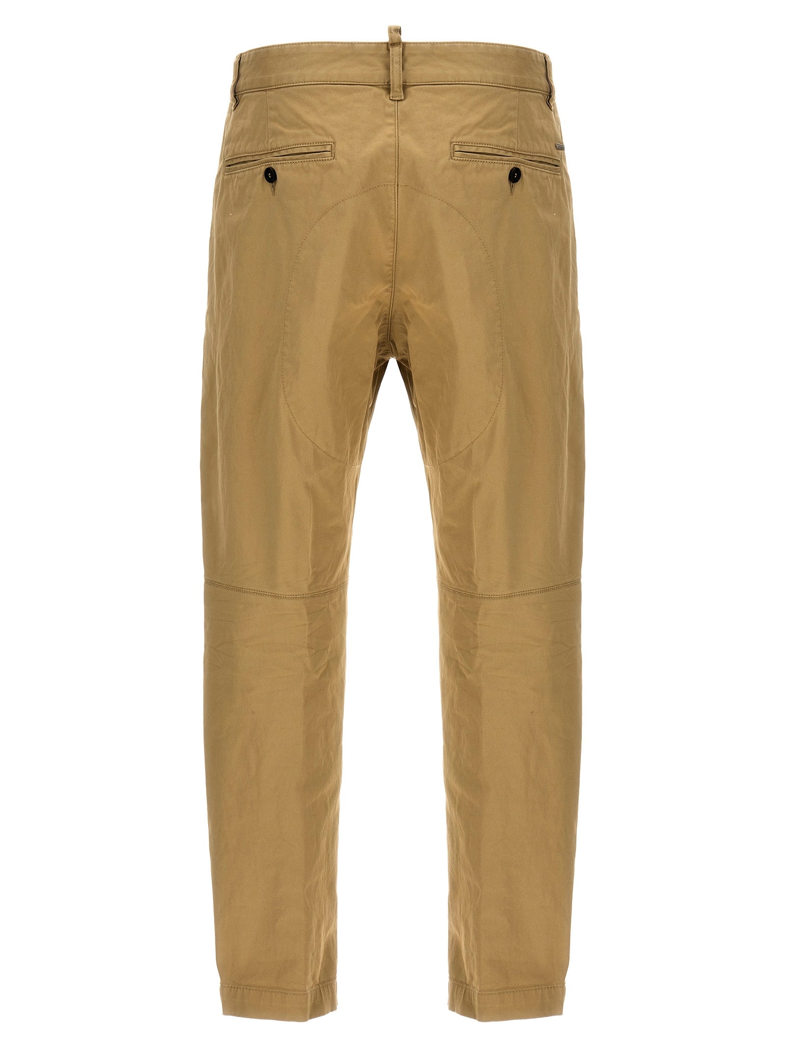 Dsquared2 Sexy Chino Stretch Cotton Pants Beige Trousers Dsquared2