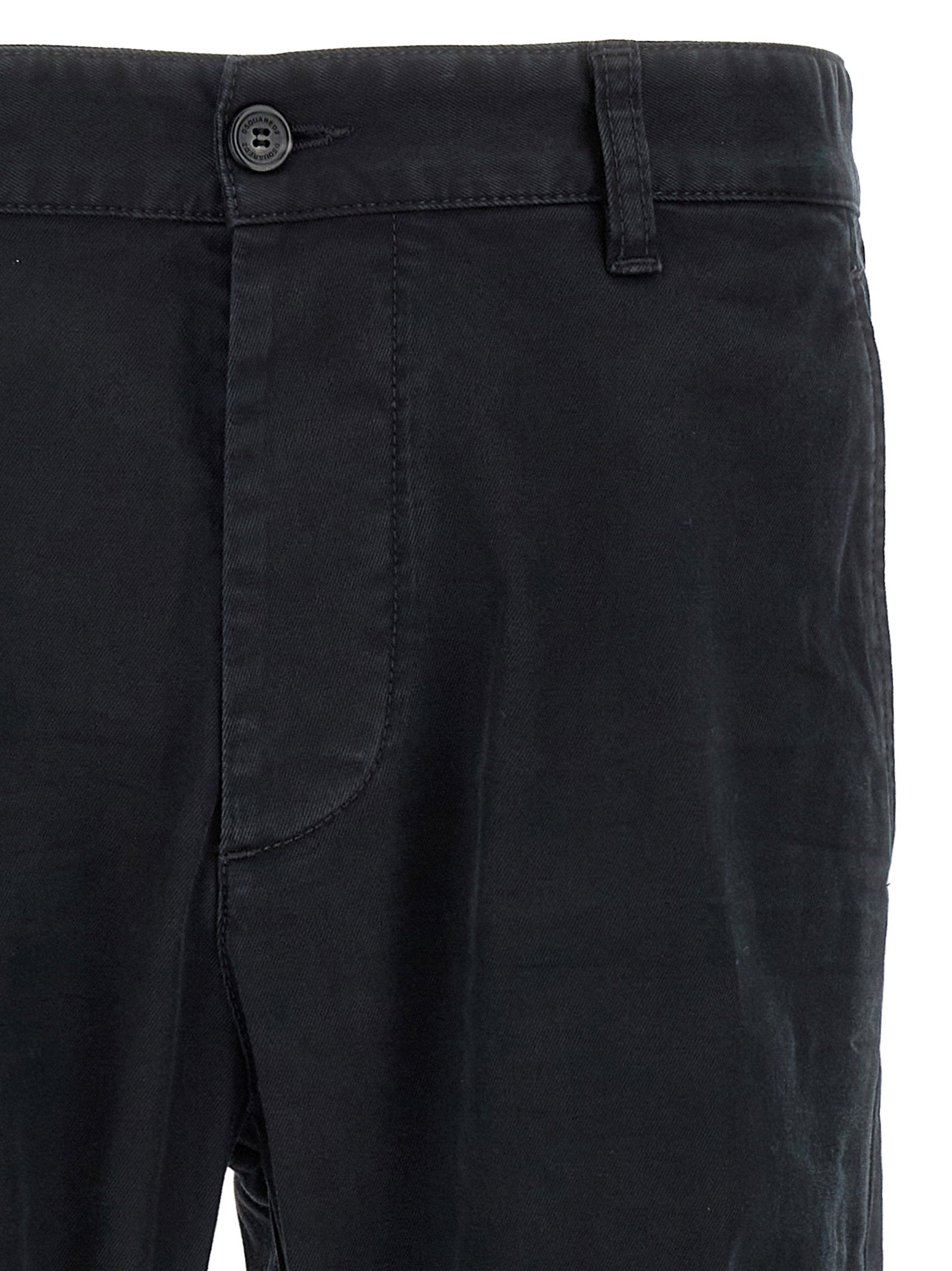 Dsquared2 Sexy Chino Pants zwart, zijaanzicht