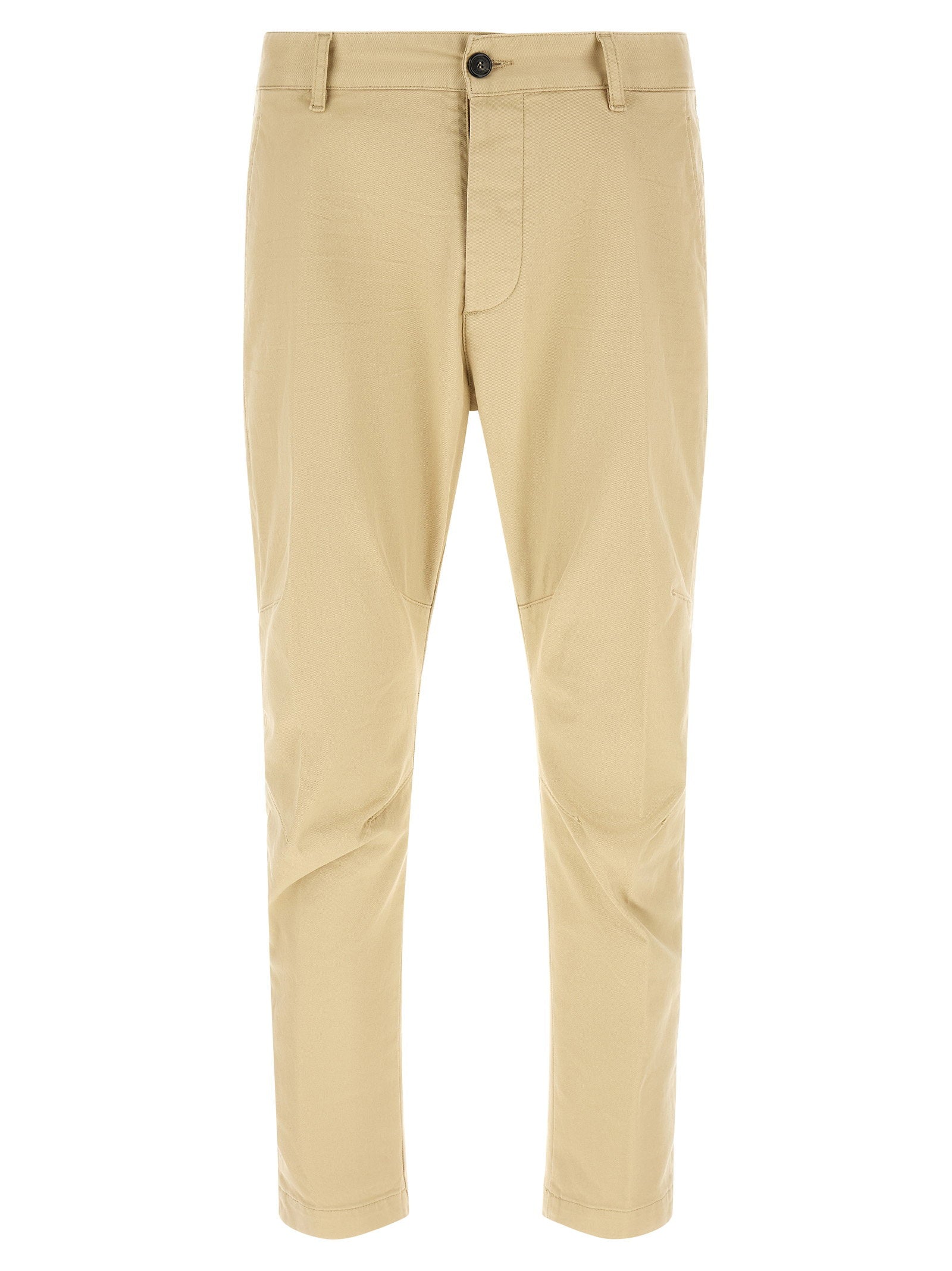 Dsquared2 Sexy Cargo Pants Stretch Cotton Beige Trousers Dsquared2