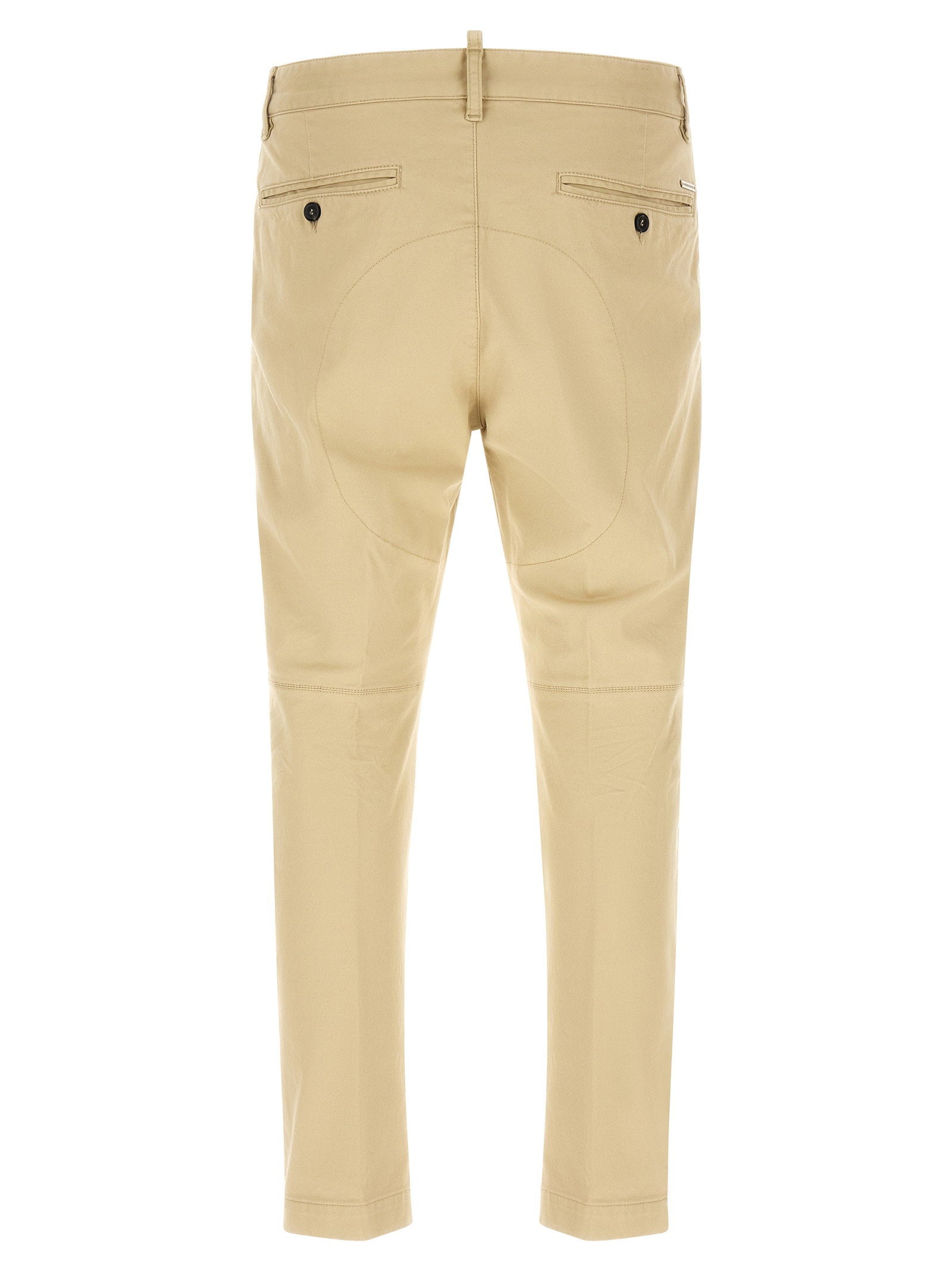 Dsquared2 Sexy Cargo Broek in Stretch Katoen Beige Broeken Dsquared2