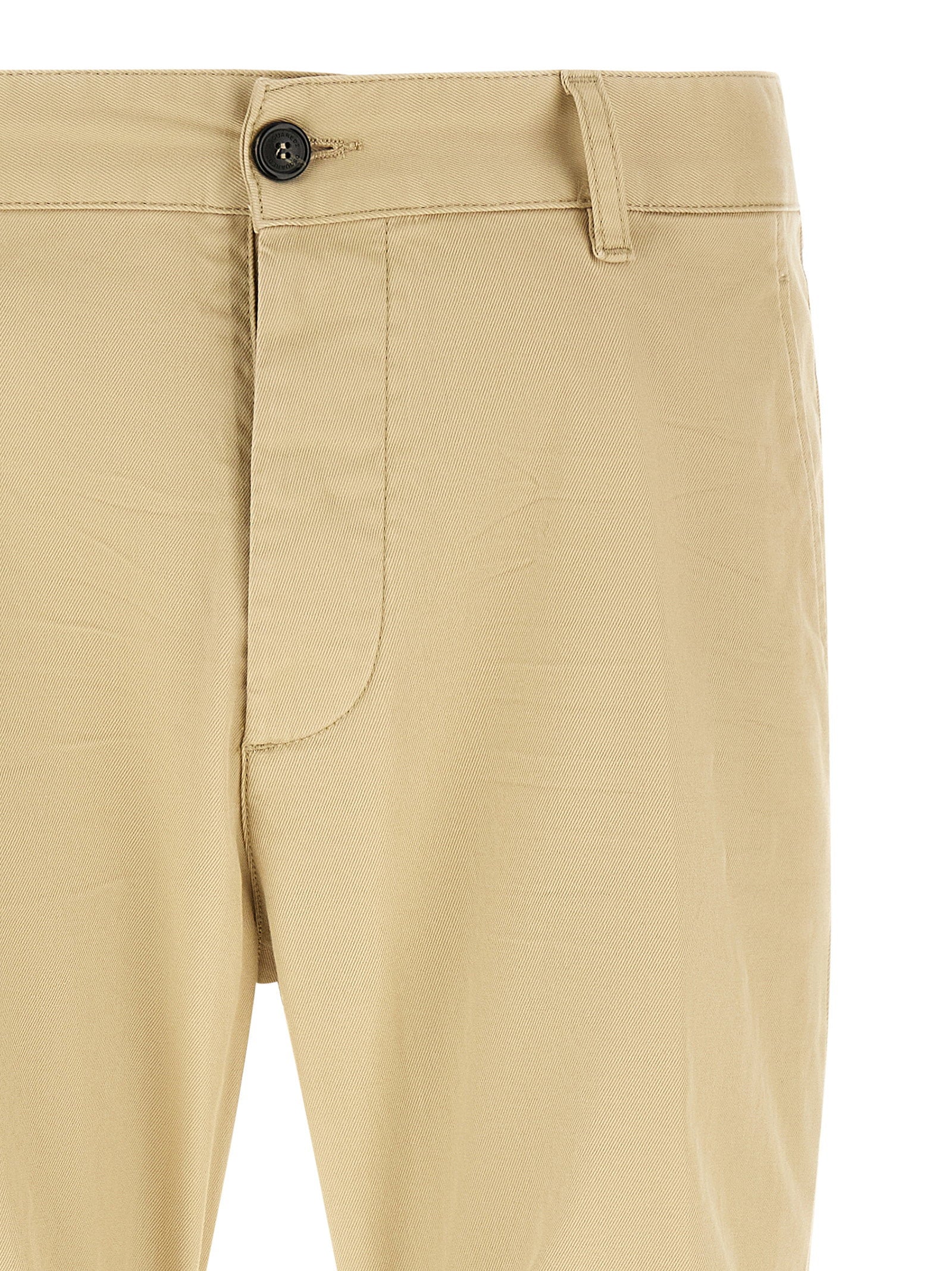 Dsquared2 Sexy Cargo Broek in Stretch Katoen Beige Broeken Dsquared2
