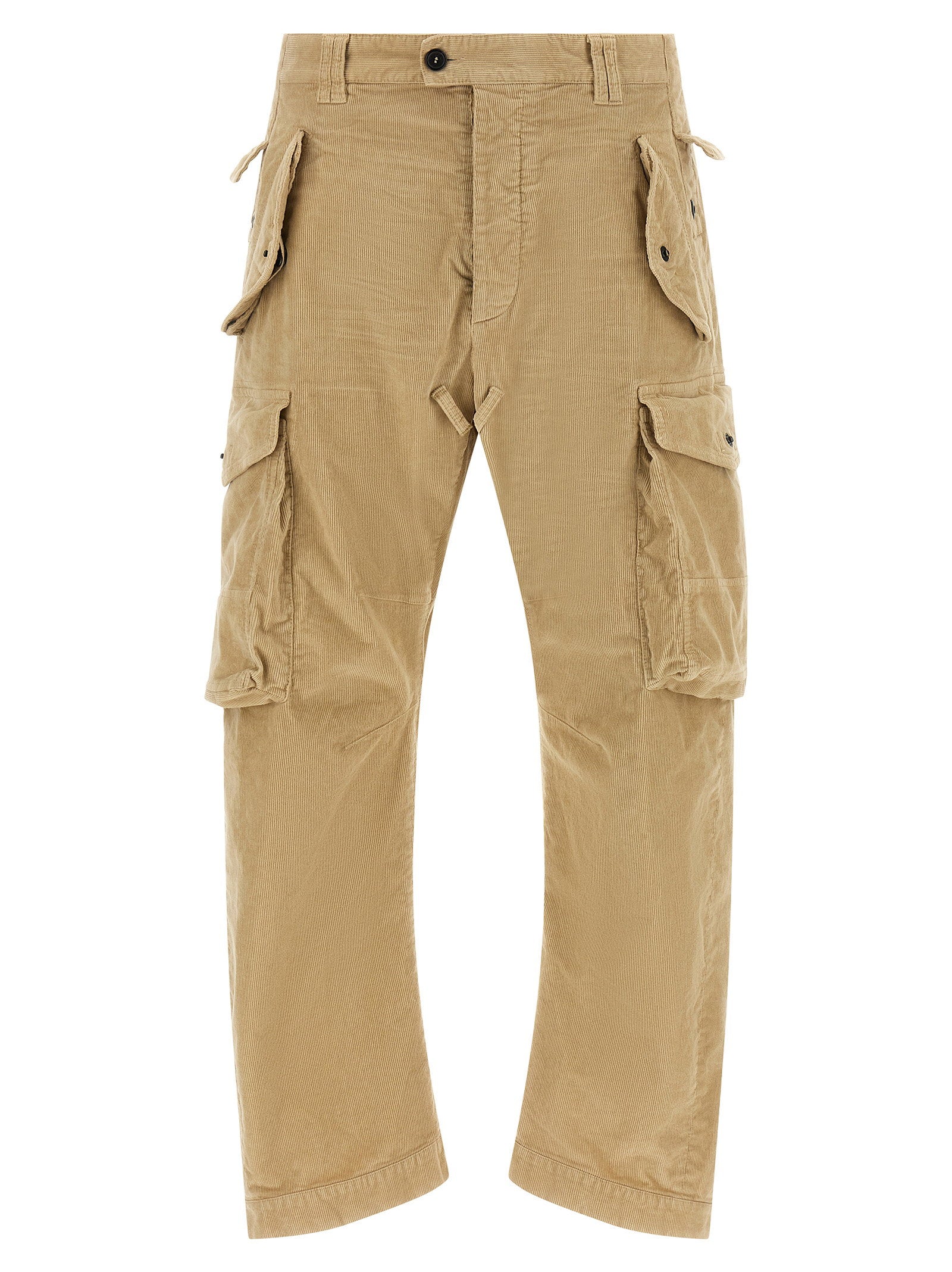 Dsquared2 Multipocket Ribcord Broek Camel Broek Dsquared2
