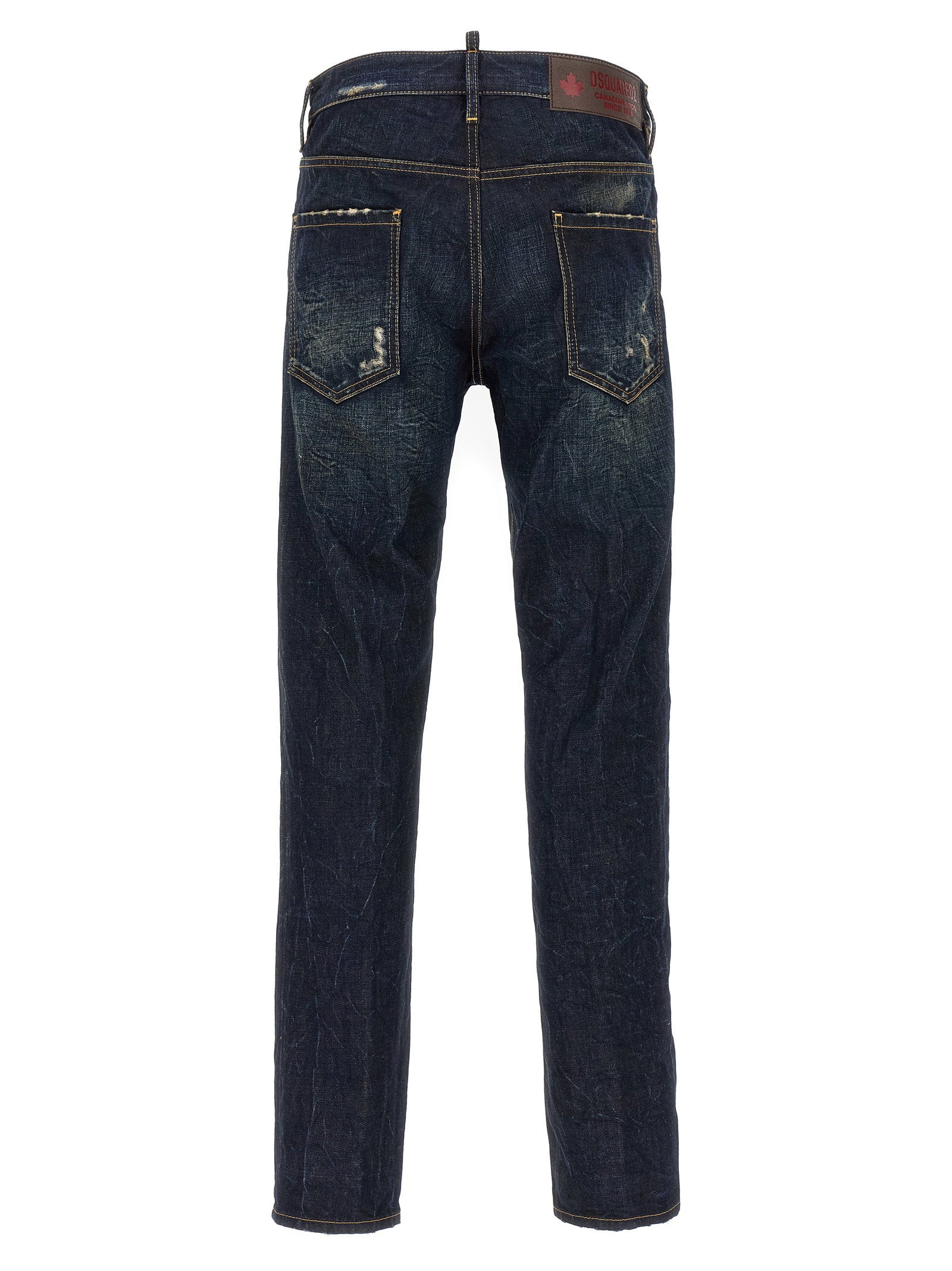 Dsquared2 Cool Guy Katoenen Slim Fit Washed Jeans Donkerblauw Jeans Dsquared2