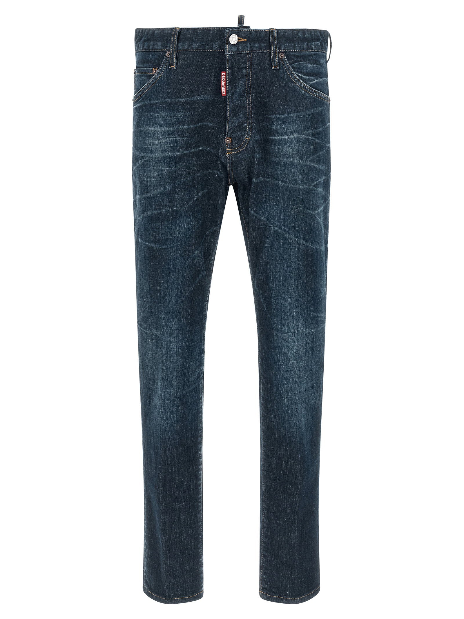 Dsquared2 Dark Wash Teddy Jeans Blue