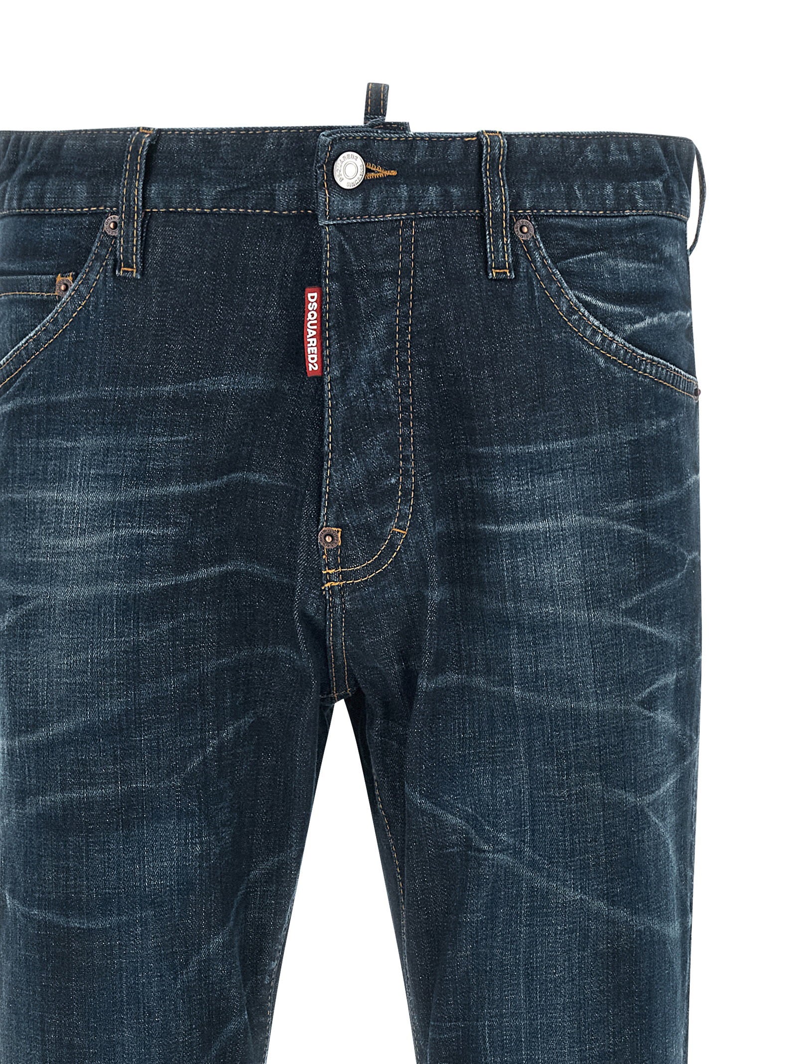 Dsquared2 Teddy Dark Wash Slim Fit Stretch Jeans Donkerblauw Jeans Dsquared2
