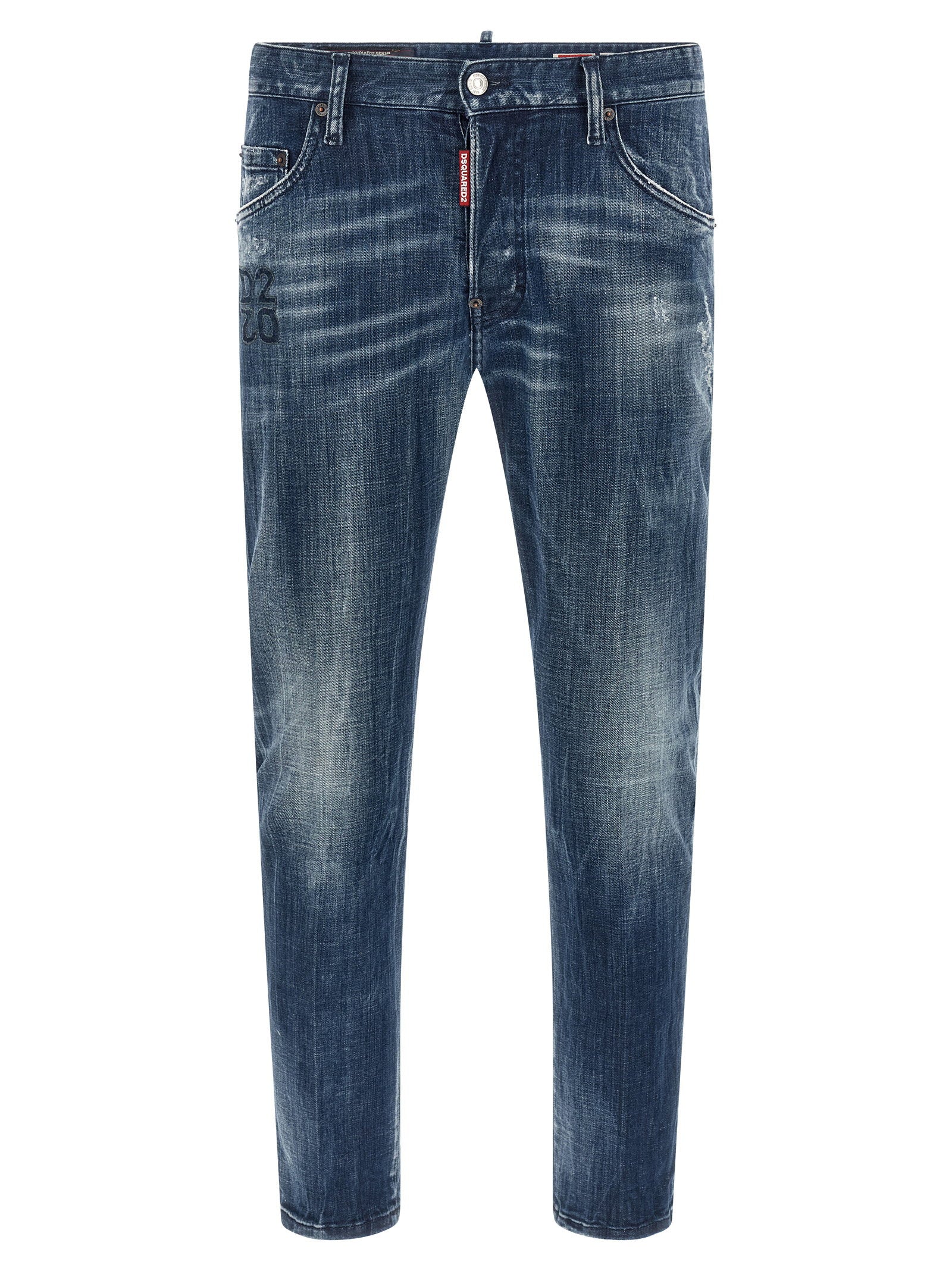 Dsquared2 Dark Milky Way Skater Jeans Blauw Jeans Dsquared2
