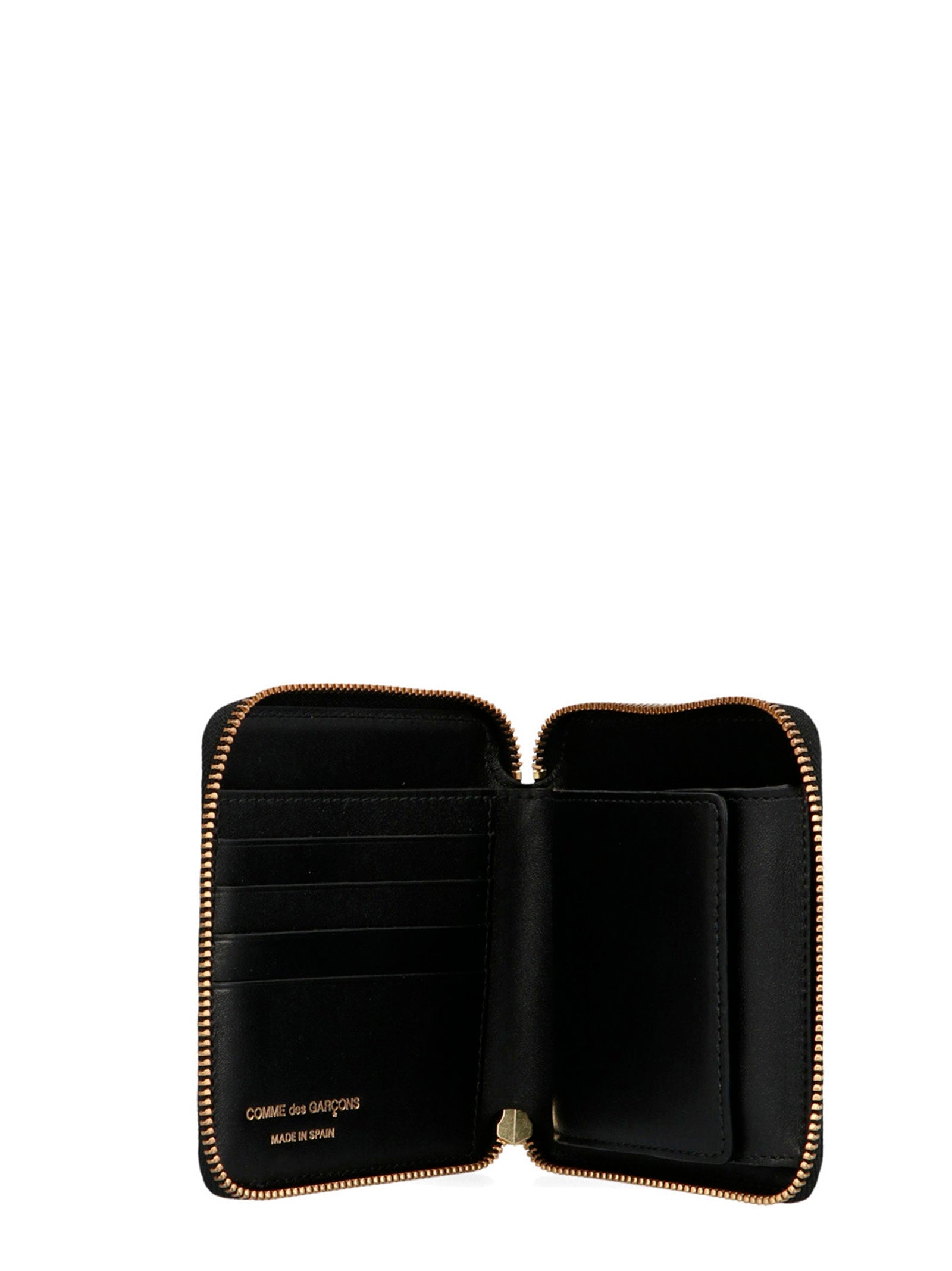 Comme des Garçons Wallet Arecalf SA2100 Zip Portemonnee Zwart Small Leather Goods Comme Des Garcons Wallet