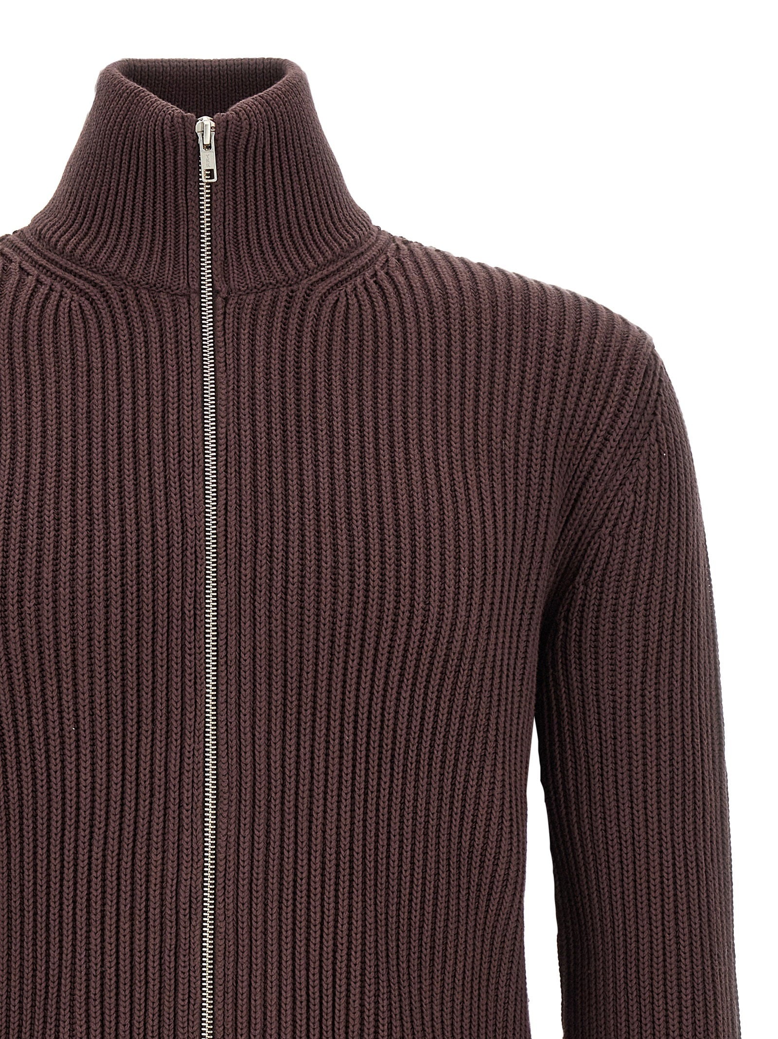 MM6 Maison Margiela Ribbed Cotton Turtleneck Sweater, zijaanzicht