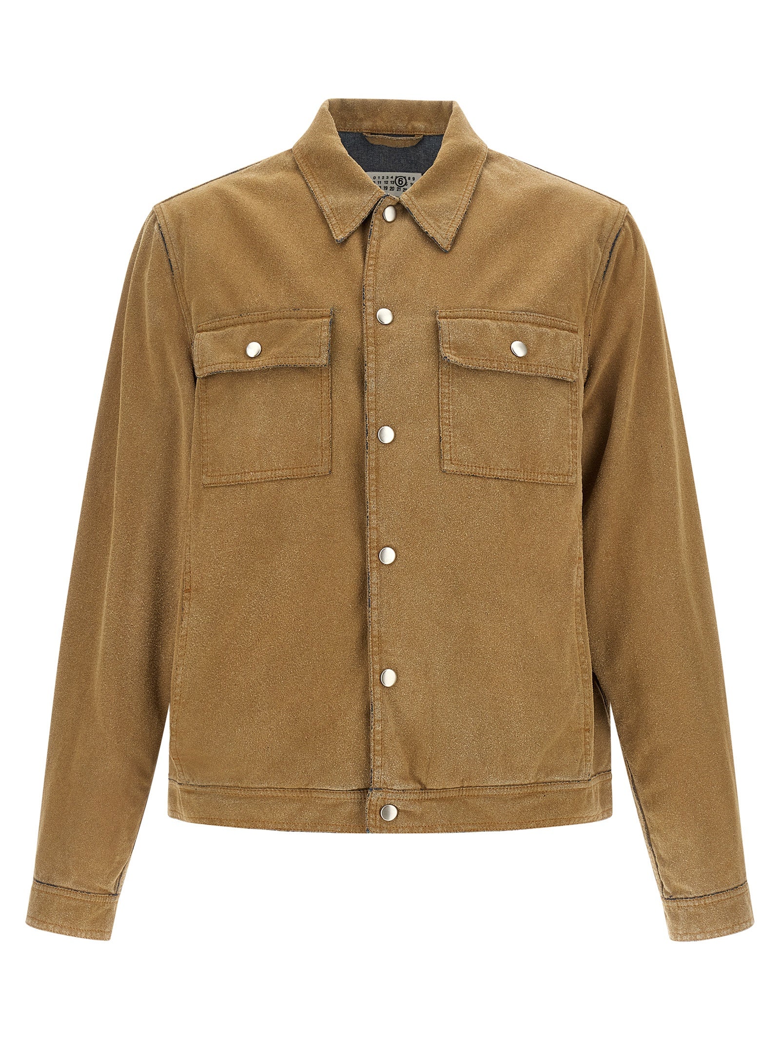 MM6 Maison Margiela Denim Trucker Jacket Brown Cotton